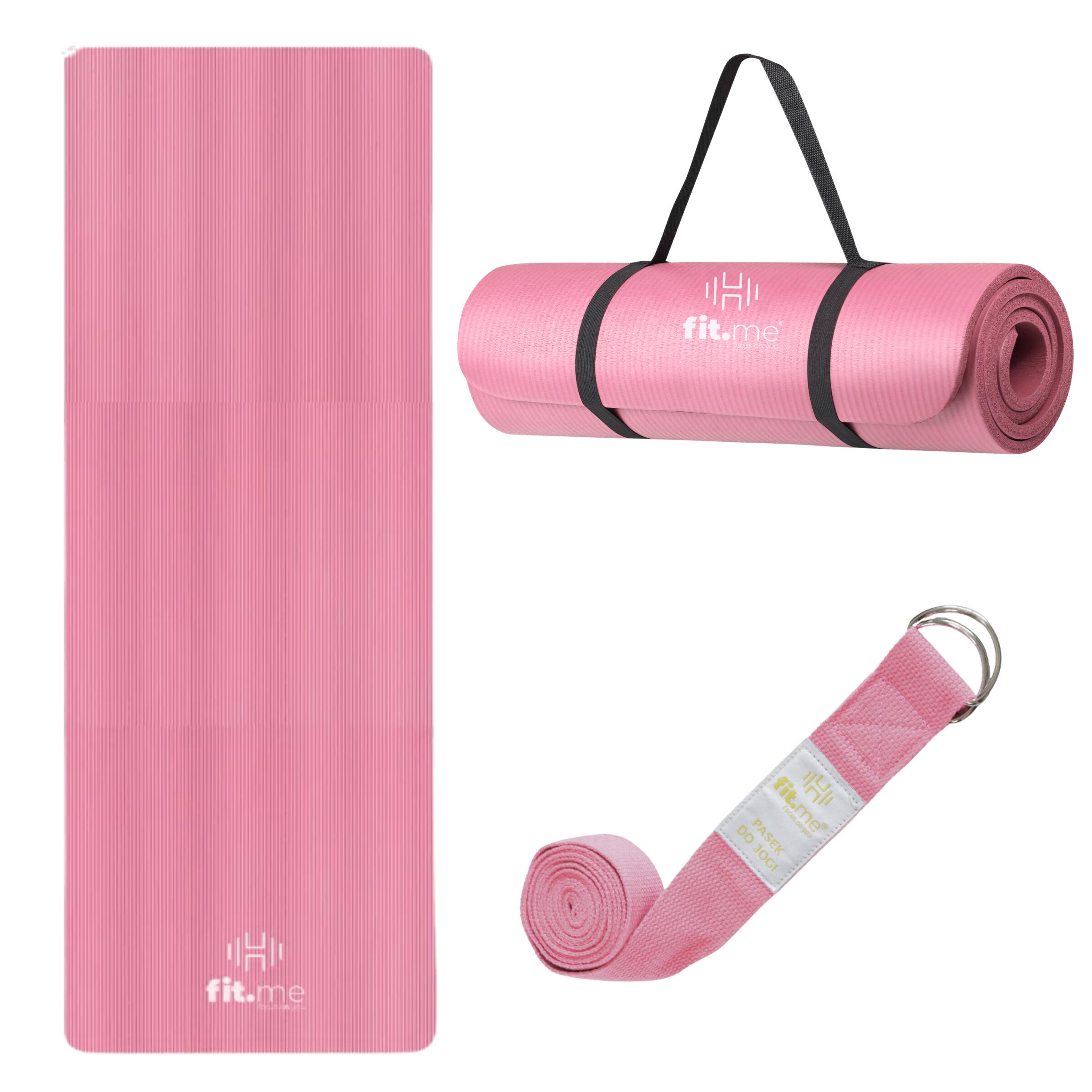 Mata do ćwiczeń i jogi NBR 1,5 cm z uchwytem Fit.me