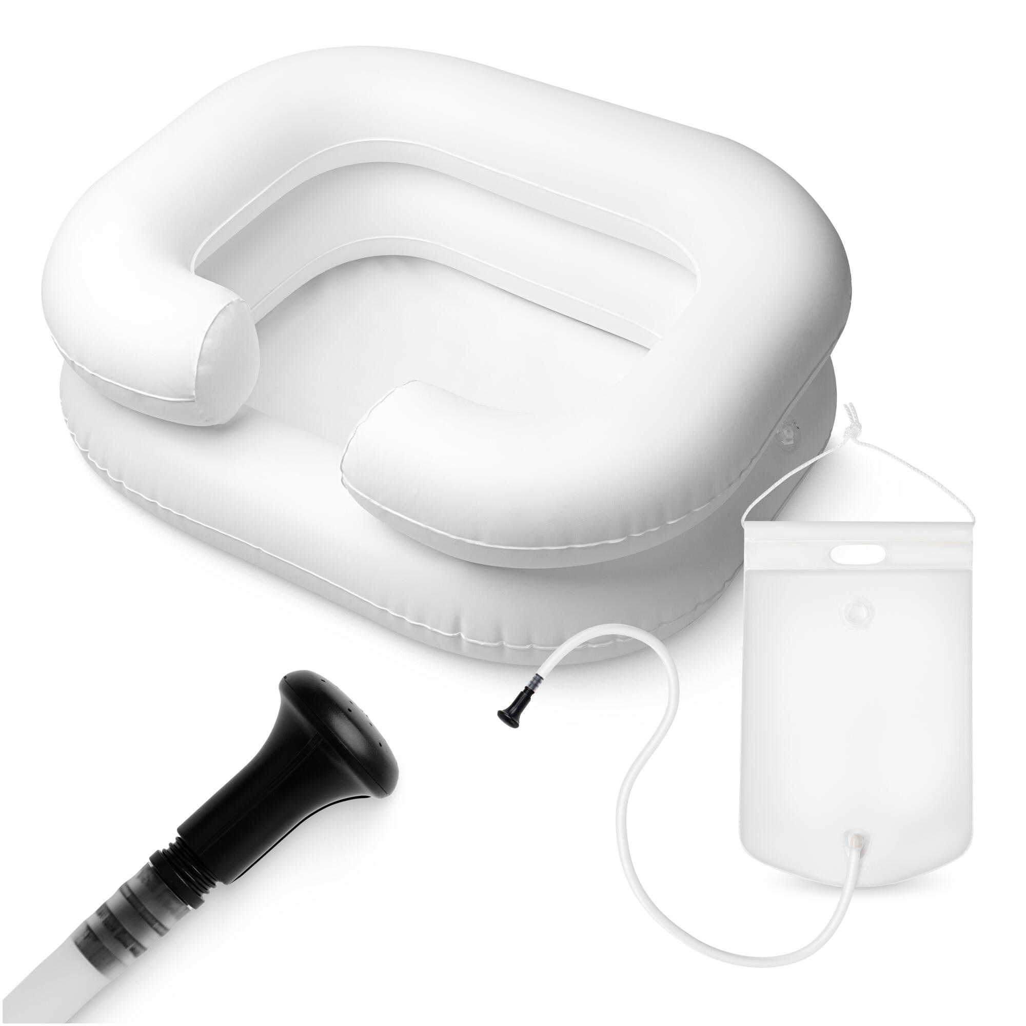 Dmuchany basen do mycia głowy z prysznicem przenośnym 4FIZJO