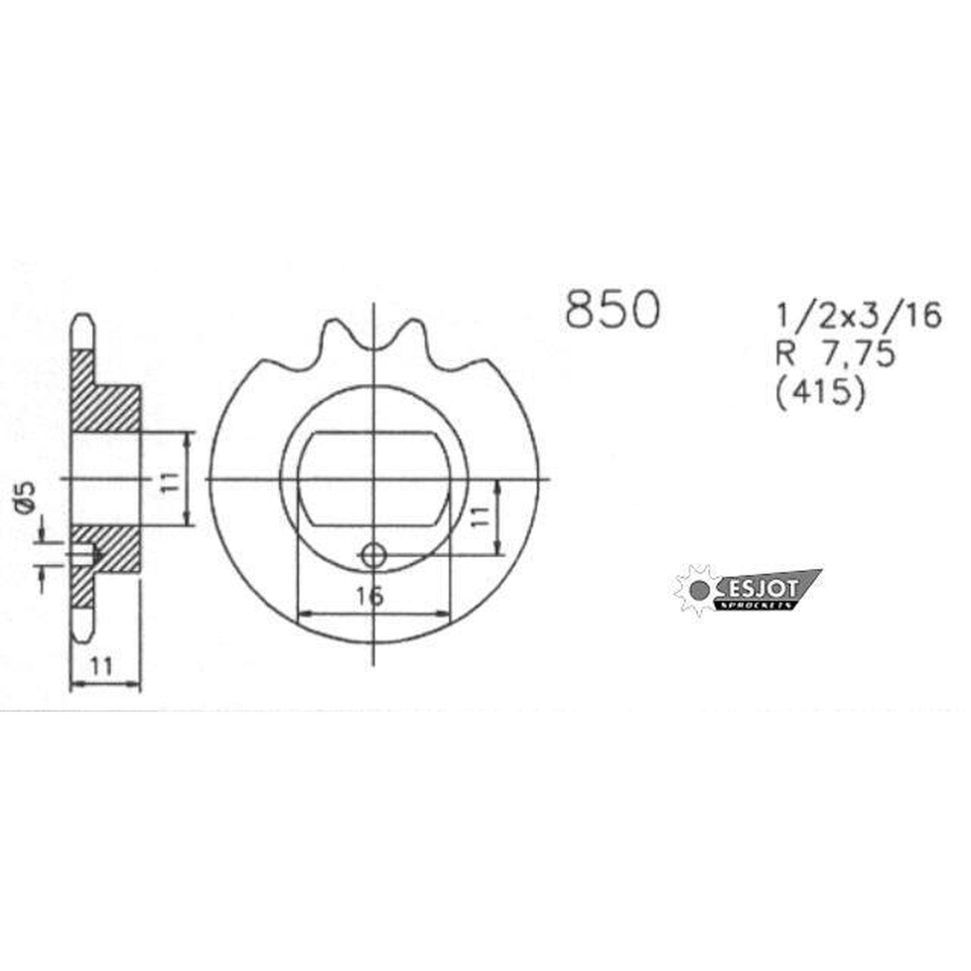 Zębatka Esjot 415 13z - Standardowy Pignon do Roweru