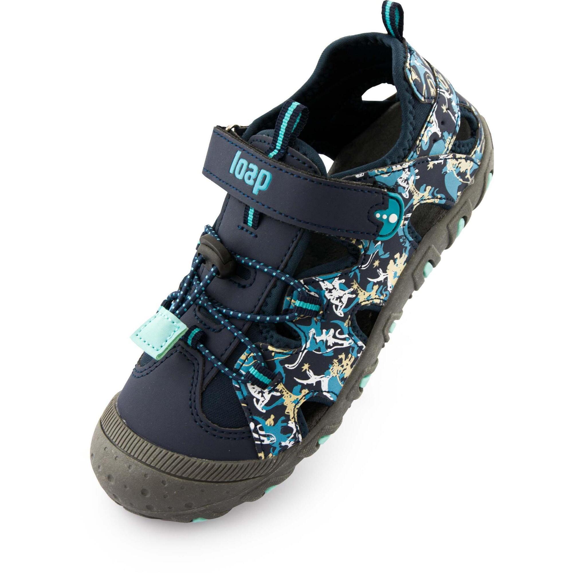 Dziecięce sandały sportowe Loap Lily Blu roz. 34, niebieskie/zielone fluo