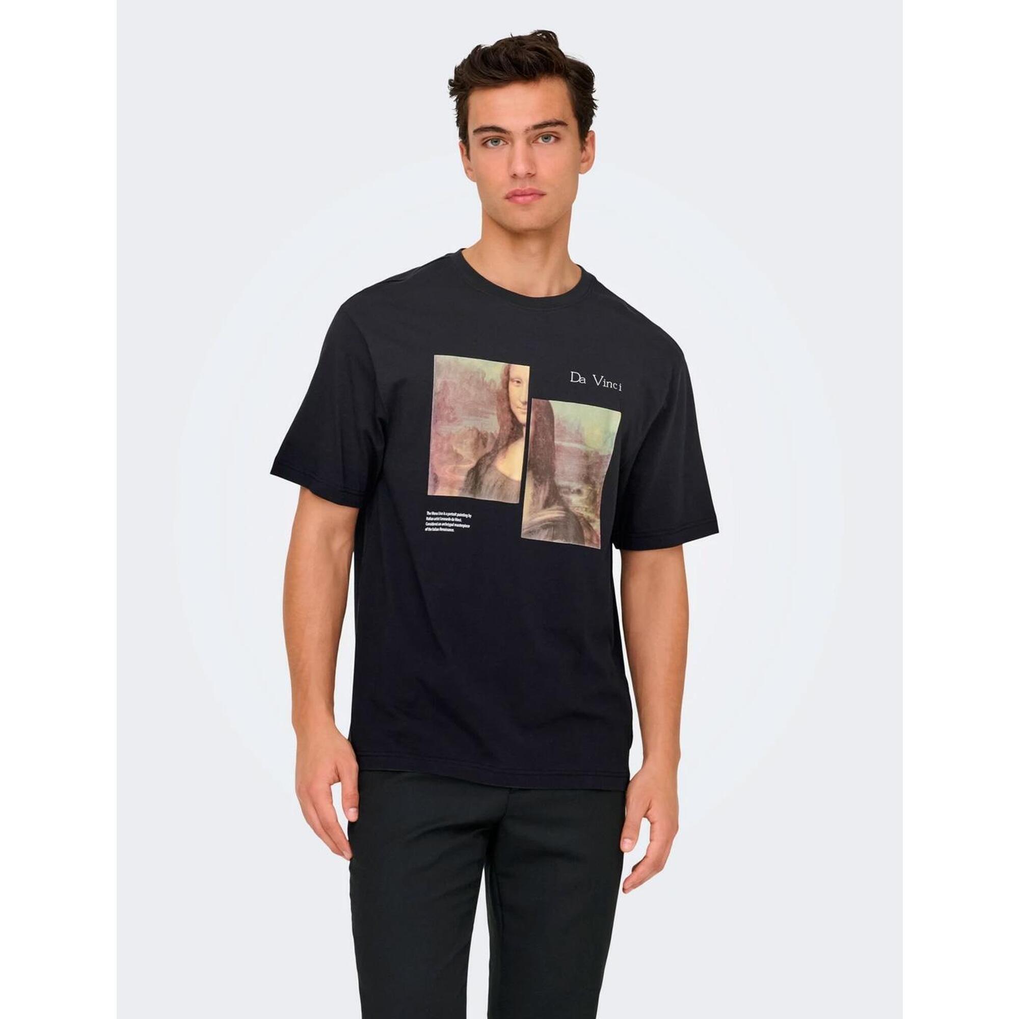 Koszulka crop top Mężczyzna ONLY & SONS Onsmonalisa Rlx Ss Lic Tee Vd