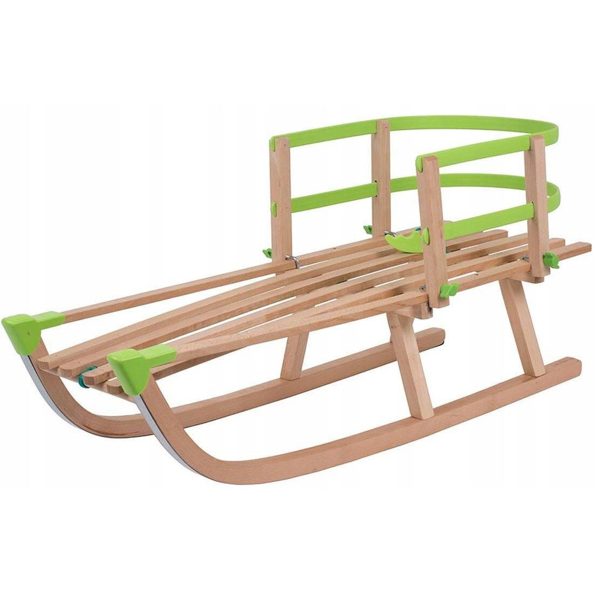 Mocne Sanki Drewniane Plus Oparcie Guma Kimet