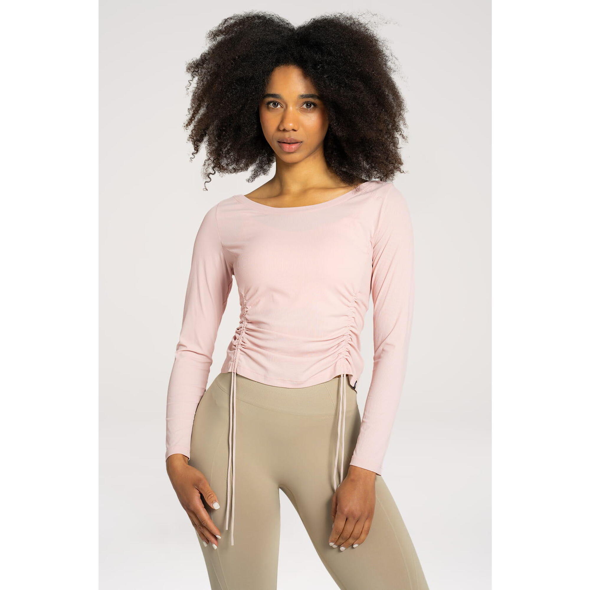 Koszulka fitness damska Gym Glamour regulowana z długimi rękawami