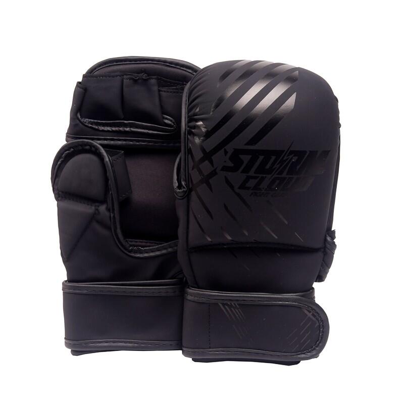 Rękawice do MMA StormCloud Lynx Sparingowe Czarno-Czarne 7oz XXL