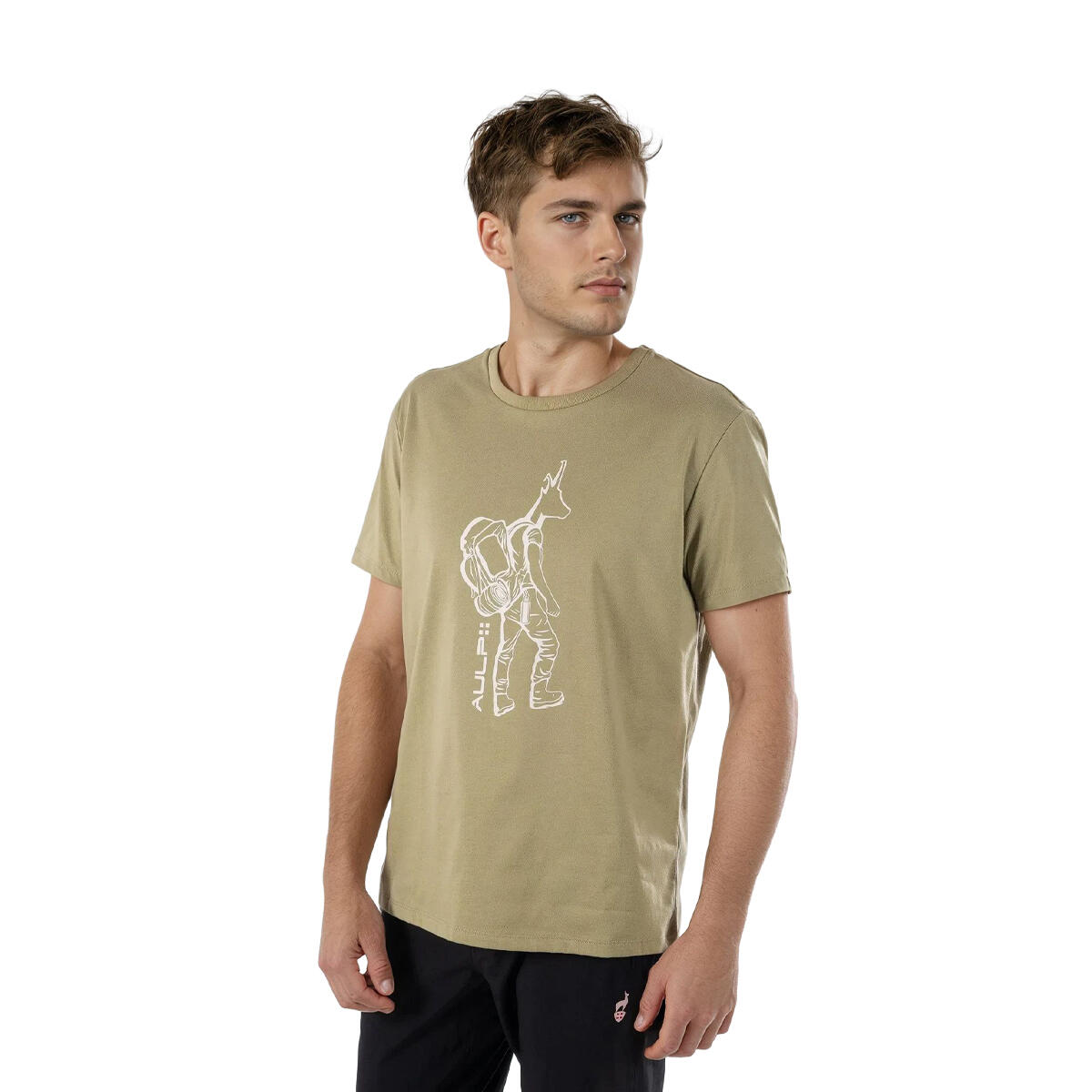 Koszulka męska AULP TICCO bawełniana z recyklingu klasyczna komfortowa