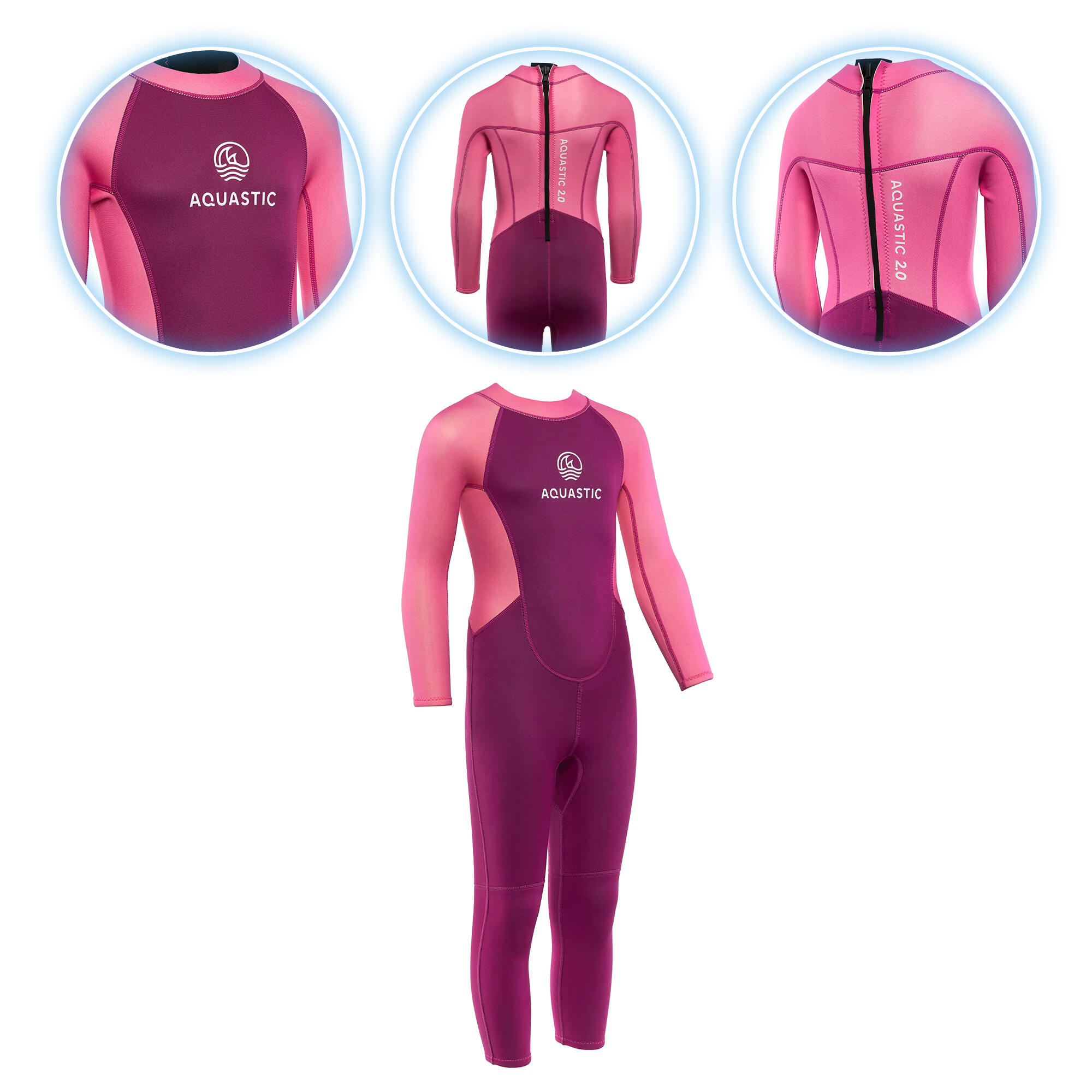 Pianka do pływania dziecięca AQUASTIC Wavey LG Jrg 2 mm