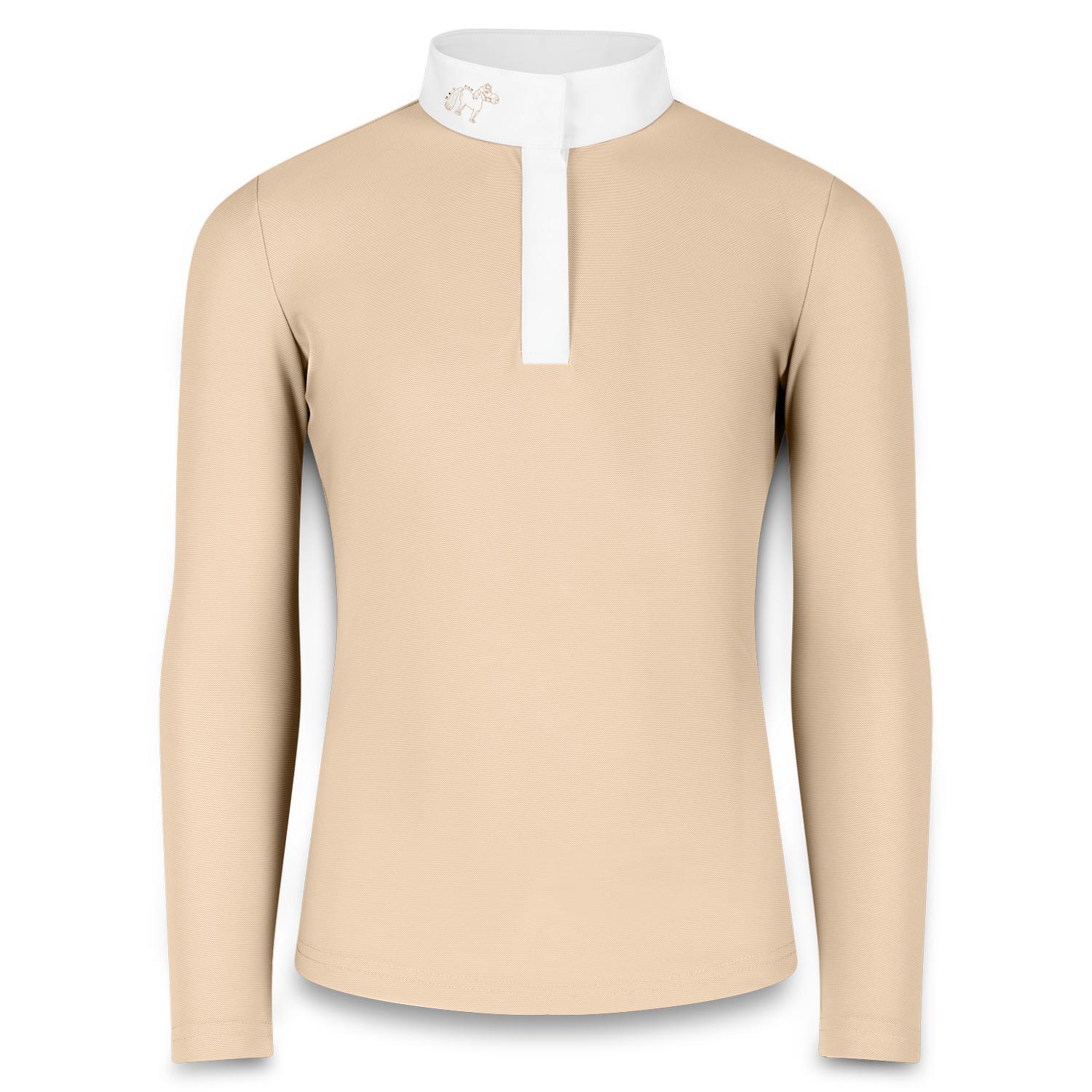 Dziewczęca koszulka polo z długim rękawem do jazdy konnej Kentucky Tokyo