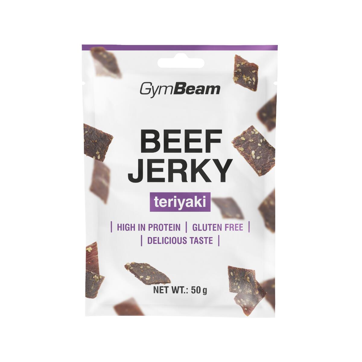 Suszona wołowina Beef Jerky GymBeam 50 g teriyaki