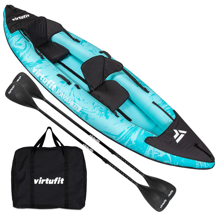 Kajak nadmuchiwany 2-osobowy VirtuFit Kayak 335 - Kompletny zestaw z 2 wiosłami