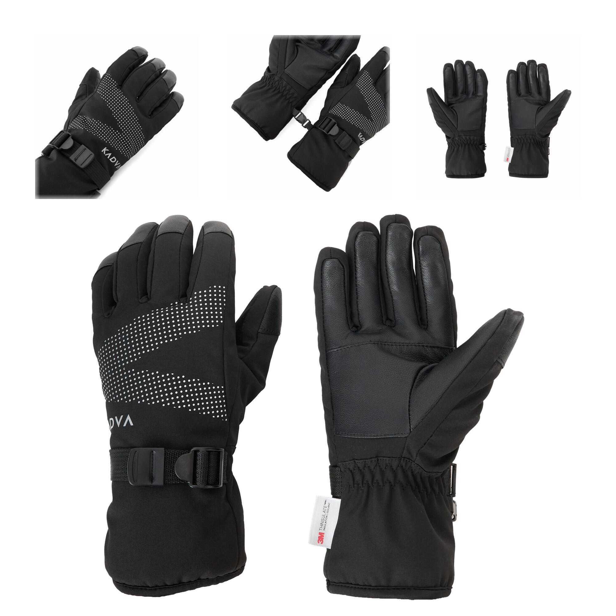 Rękawice narciarskie damskie KADVA Mountain Flow Pro skóra 3M Thinsulate