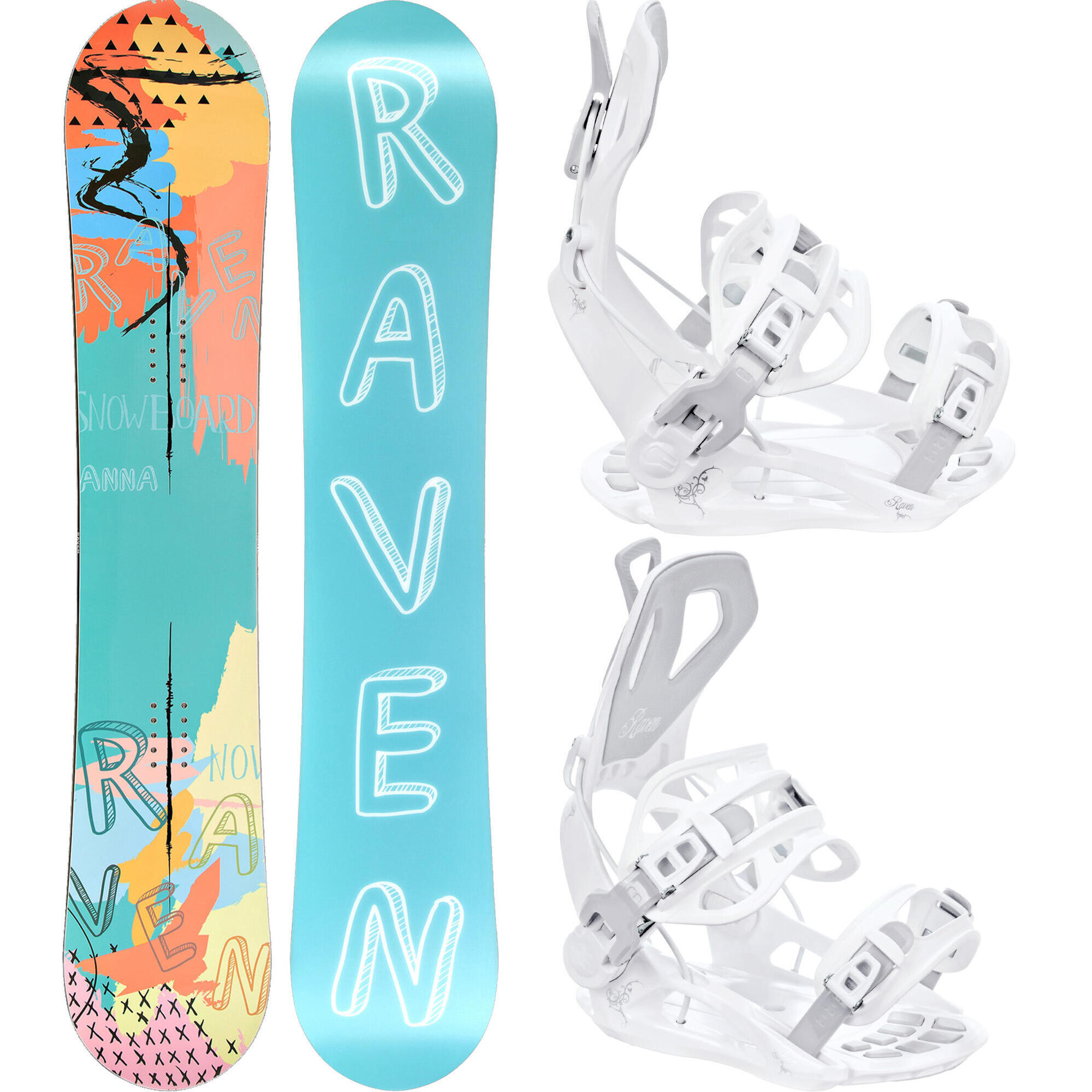 Zestaw Snowboard Raven Anna + Wiązania Raven FT360