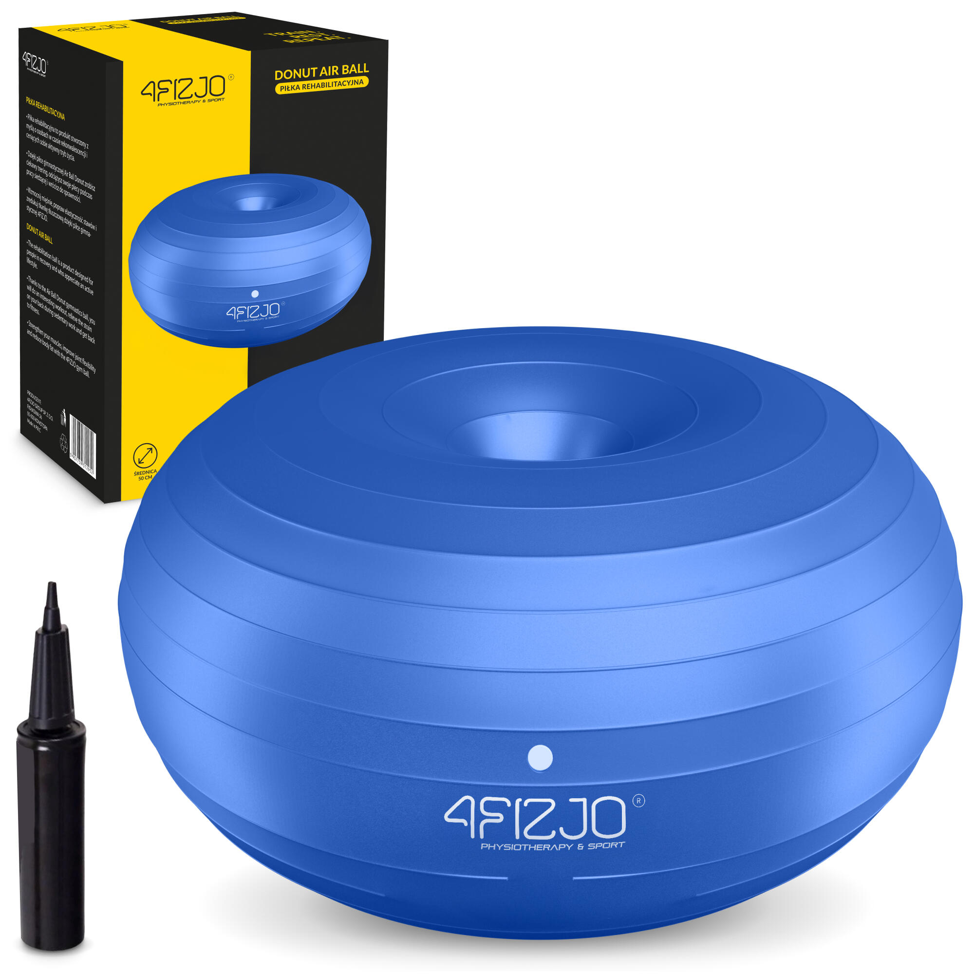 Piłka gimnastyczna dmuchana DONUT AIR BALL 4FIZJO
