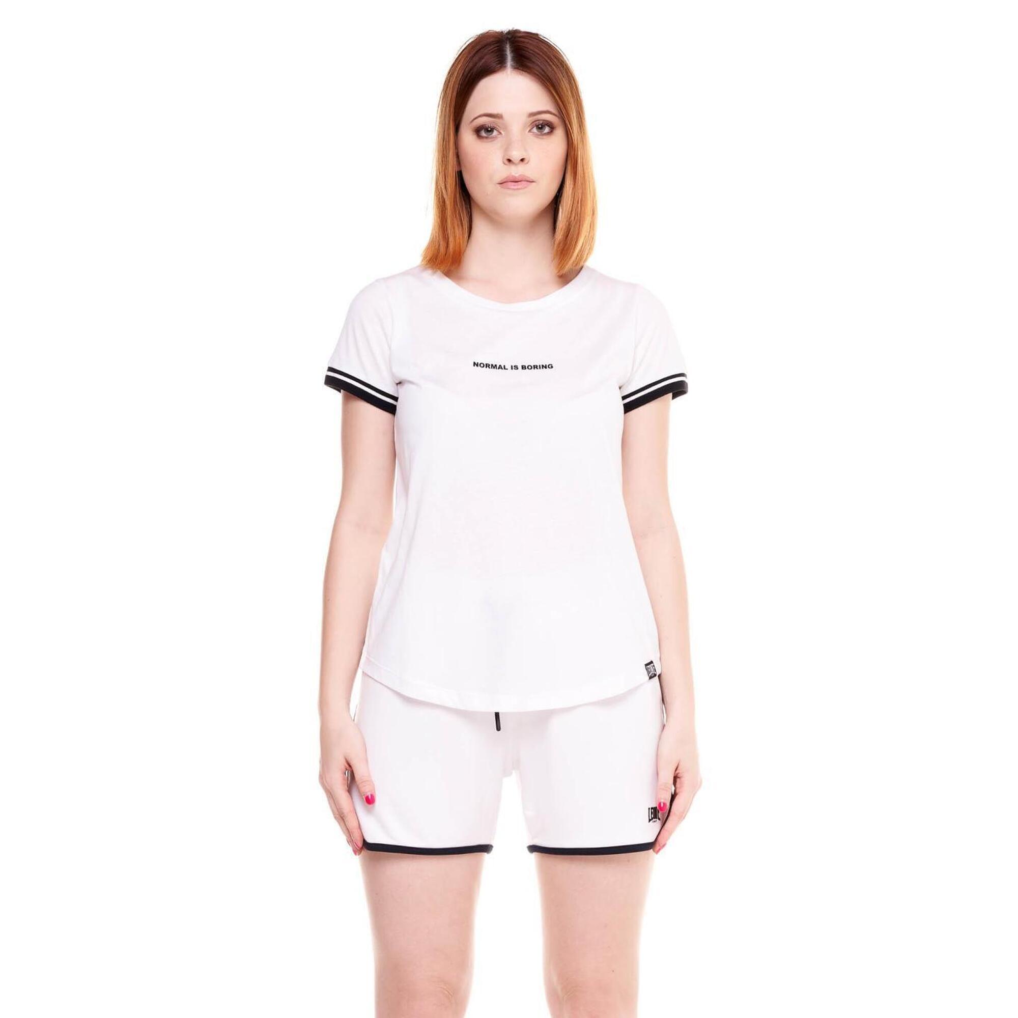 Damski T-shirt z modalu w kolorze czarno-białym