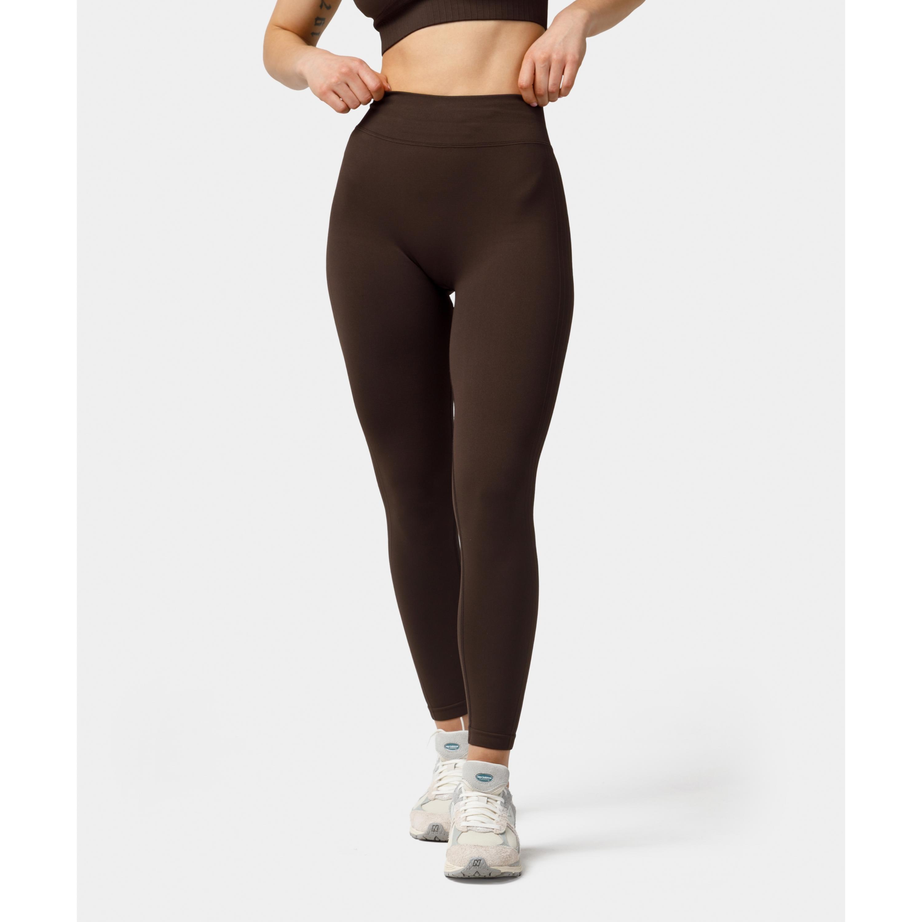 Legginsy bezszwowe push-up Carpatree Elite brązowe