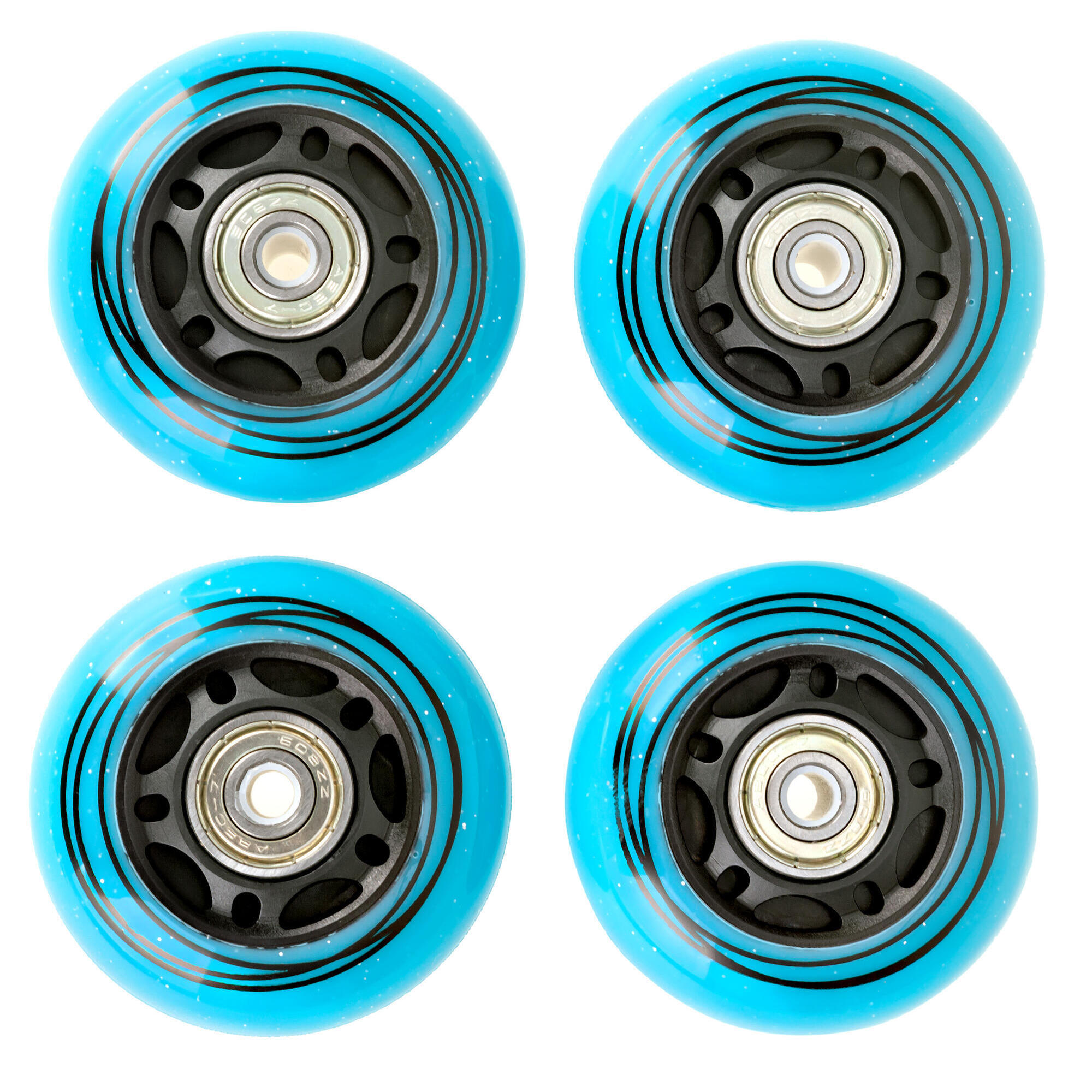 4x Świecące kółka LED + łożyska do rolek Raven Loret PU