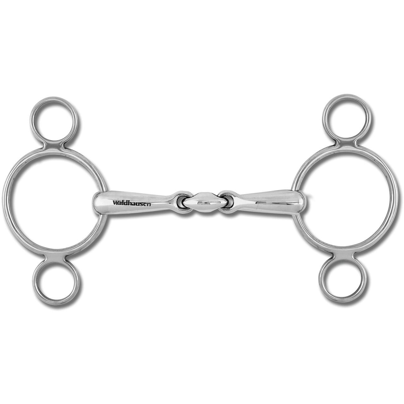Mors 3 lub 4 pierścienie do konia podwójne łamańce Waldhausen Massif