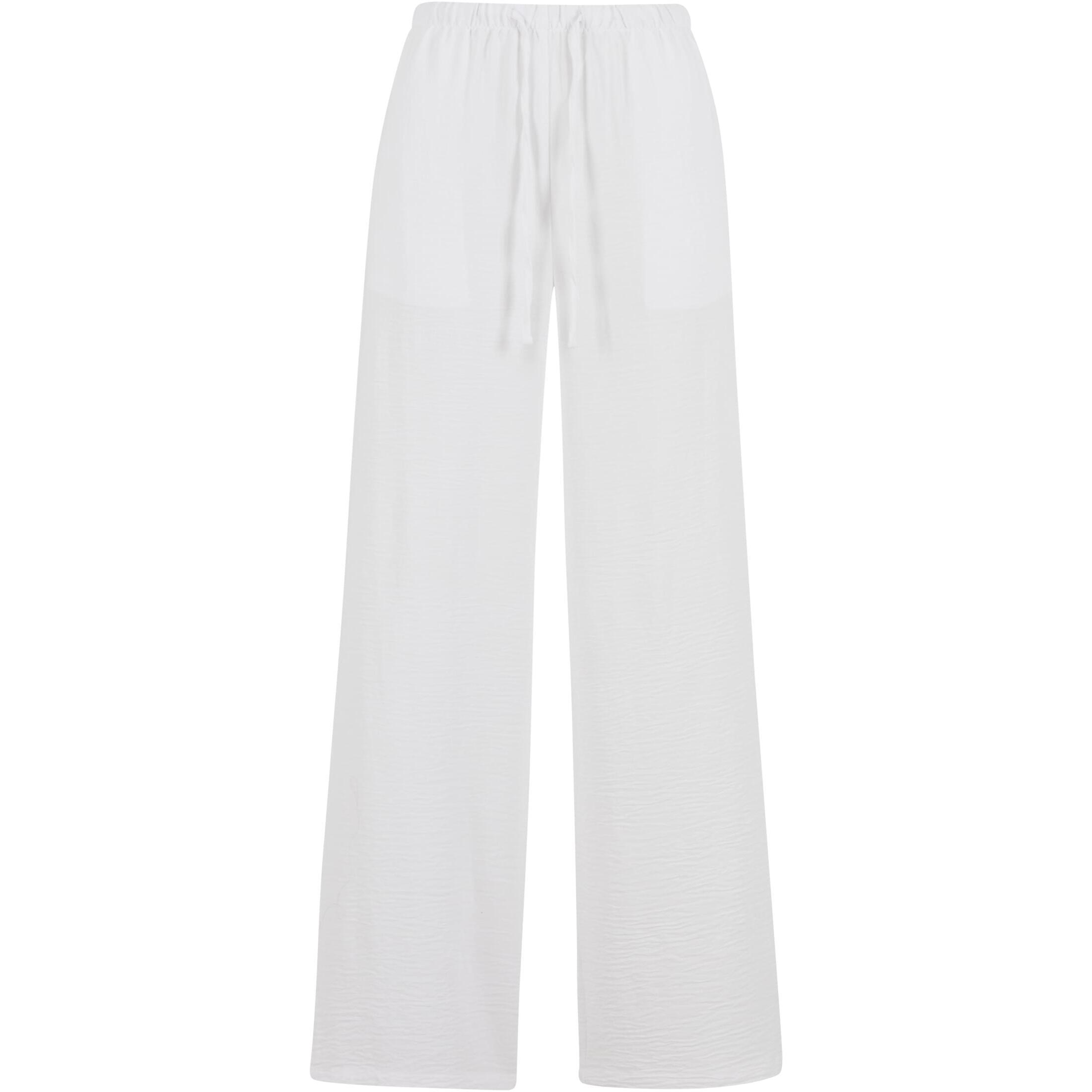 Damskie spodnie z szerokimi nogawkami Urban Classics Structured