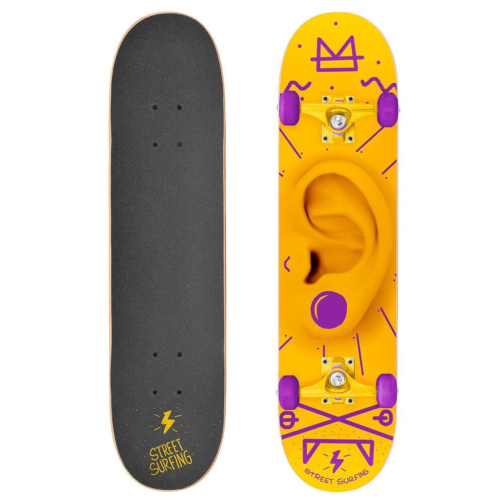 Skateboard Street 31" żółty, 7-warstwowy