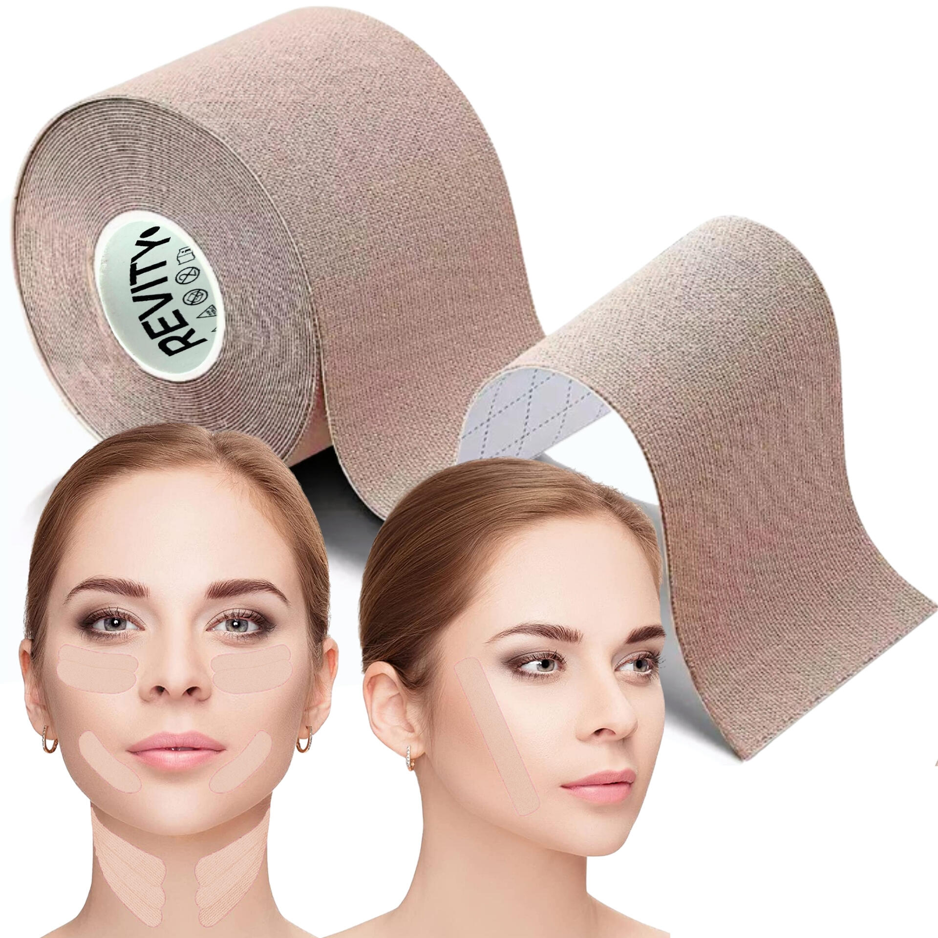 Taśma kinezjologiczna do twarzy i biustu 5m kinesio tape 1 szt. wyrób medyczny