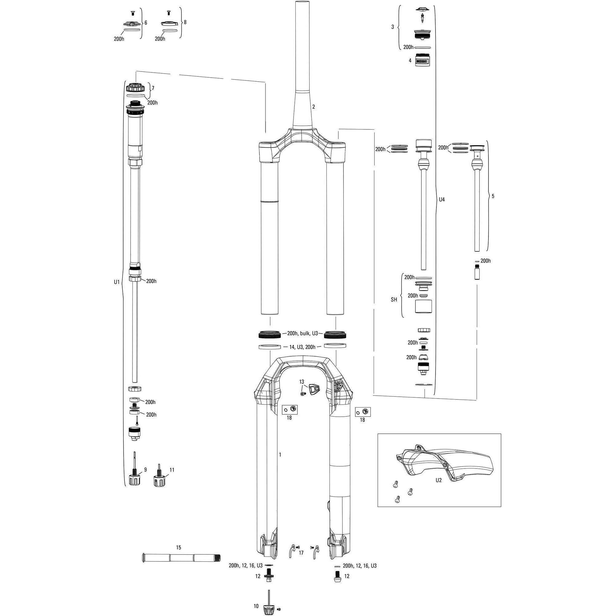 Rockshox RS Pike Ultimate RC2 27,5" Boost Czerwony 140mm