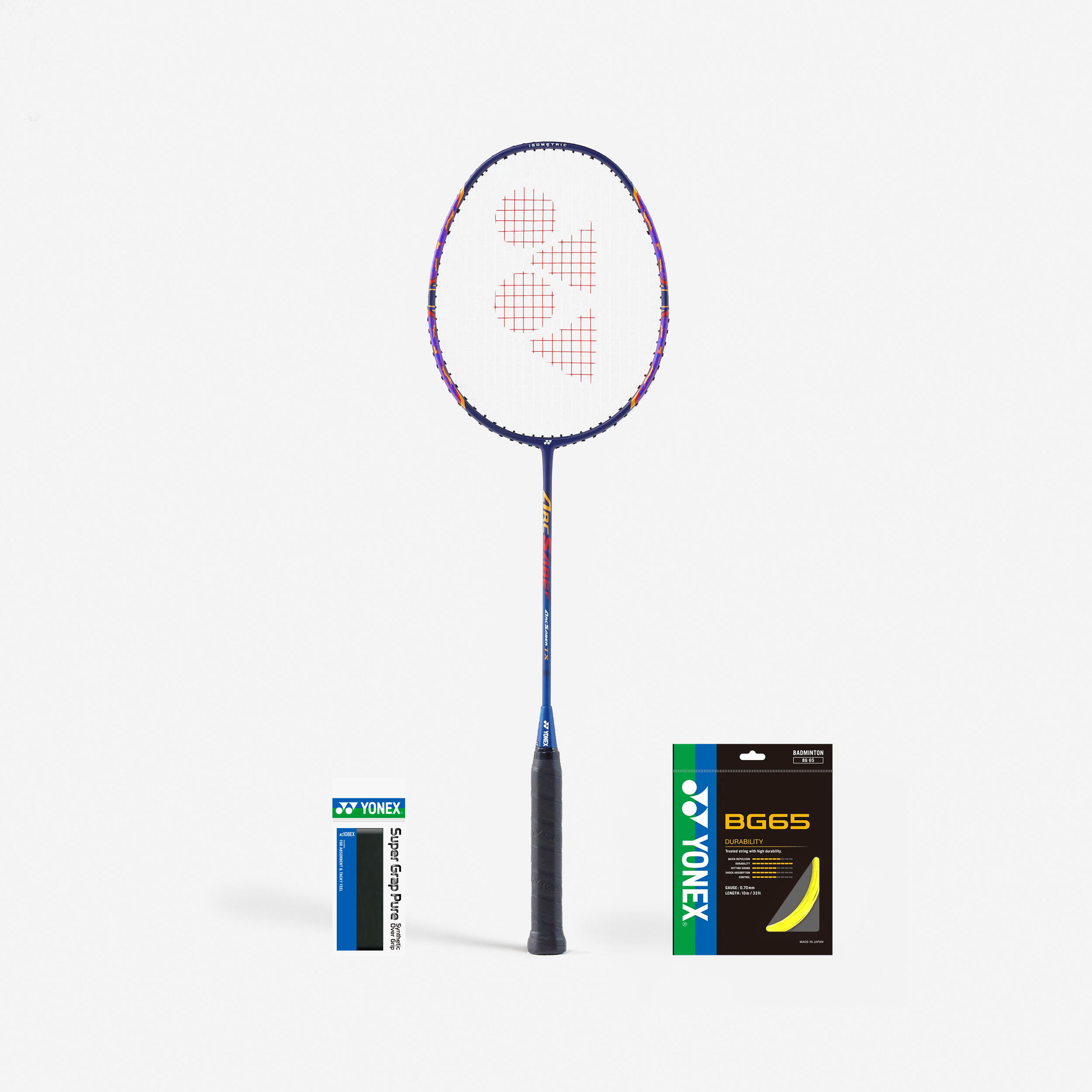 Rakieta do badmintona Yonex Arcsaber TX + Naciąg BG65 + owijka wierzchnia AC108