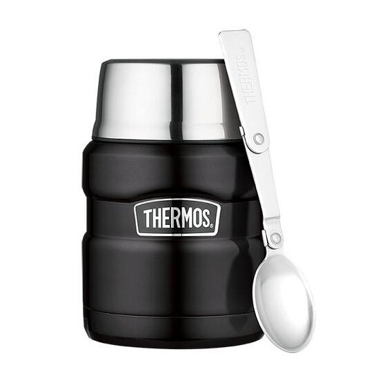 Termos Thermos na jedzenie 470 ml z łyżką czarny mat