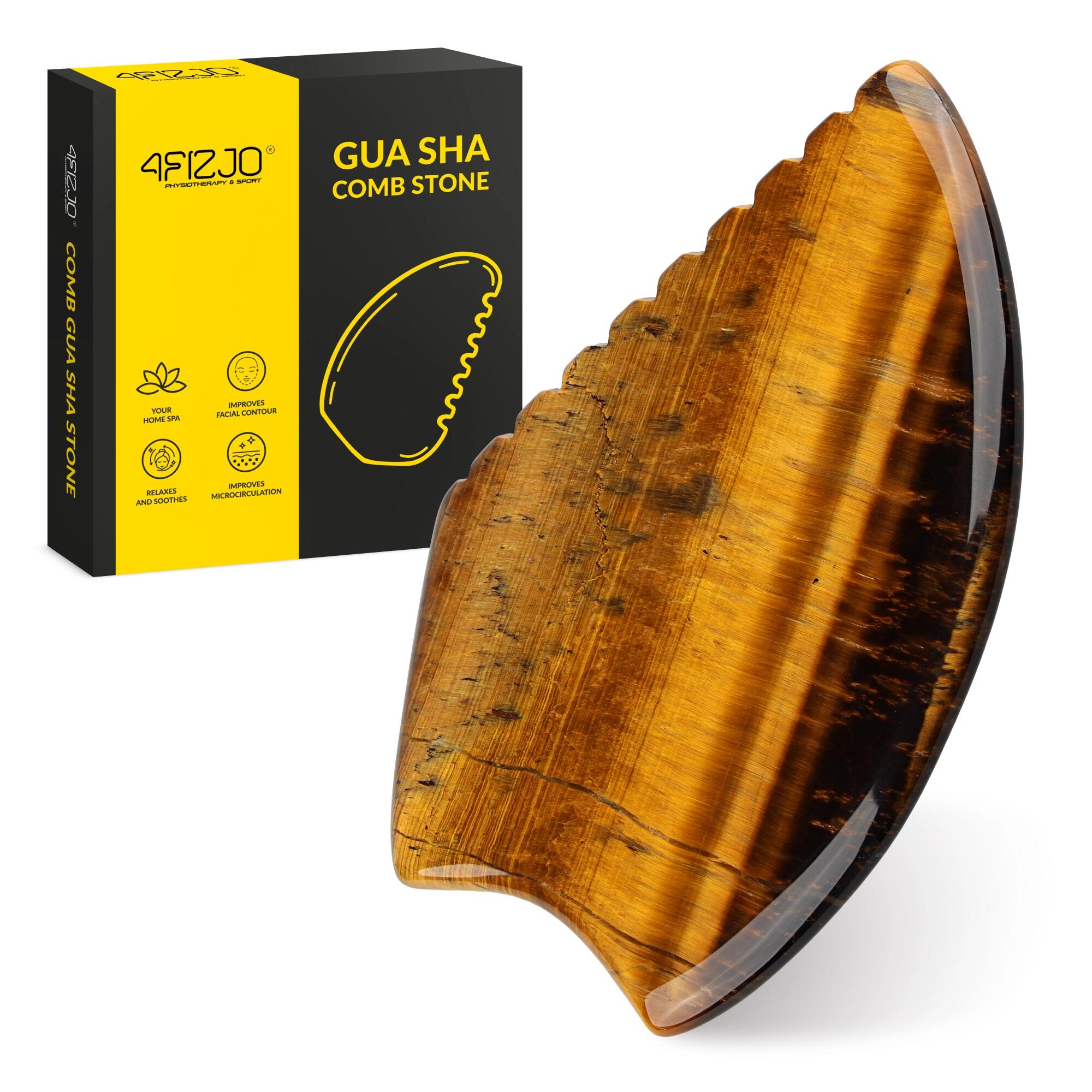 Karbowany kamień Gua Sha z naturalnego minerału do liftingu 4FIZJO