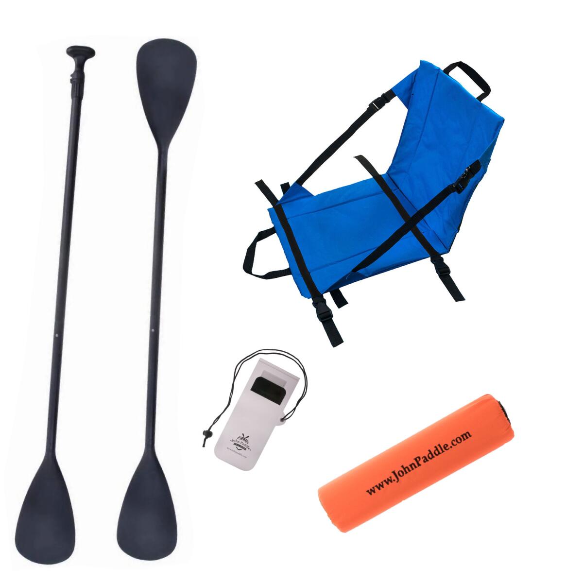 Zestaw Wiosło + Siedzisko Kajakowe John Paddle do Deski SUP + odbijacz + etui