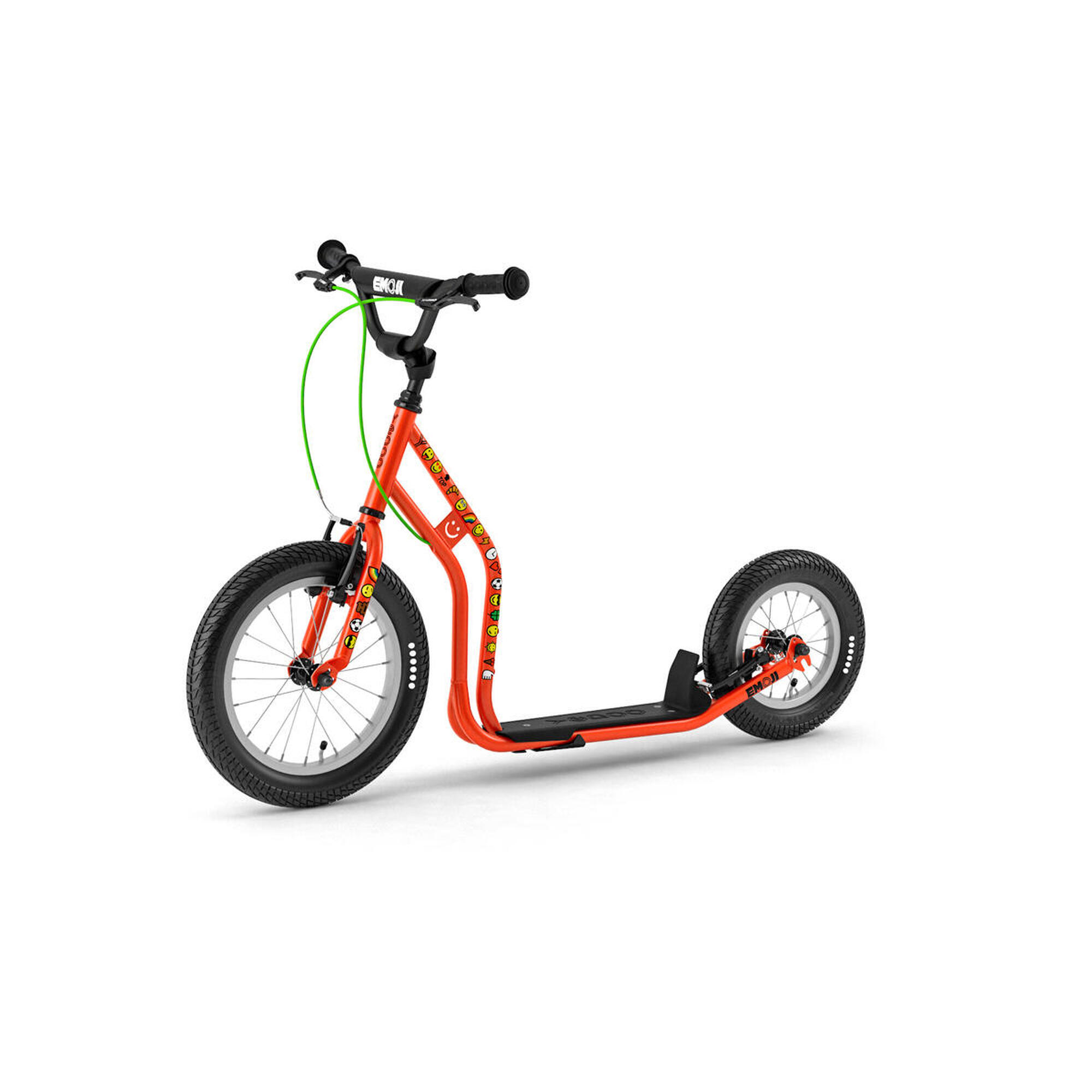 Hulajnoga Yedoo Wzoom Emoji z kołami pneumatycznymi 16/12 czerwona