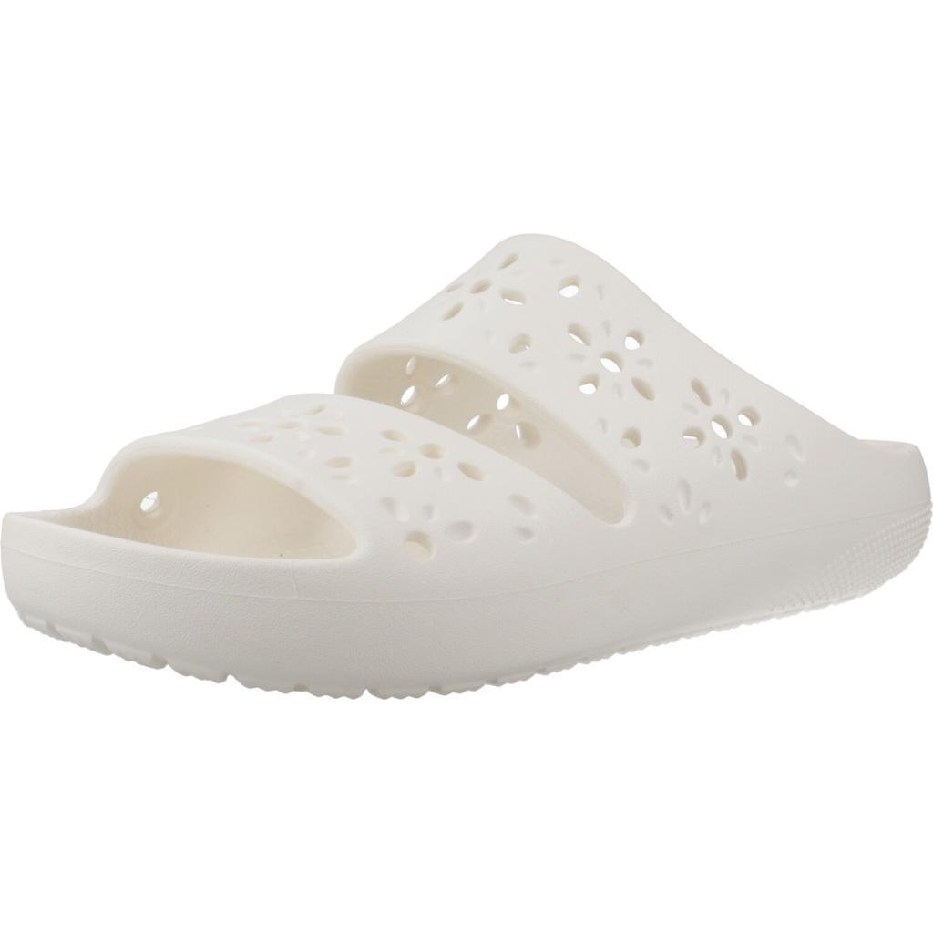 Sandały CROCS CLASSIC FLORAL CUT OUT SAND Biały