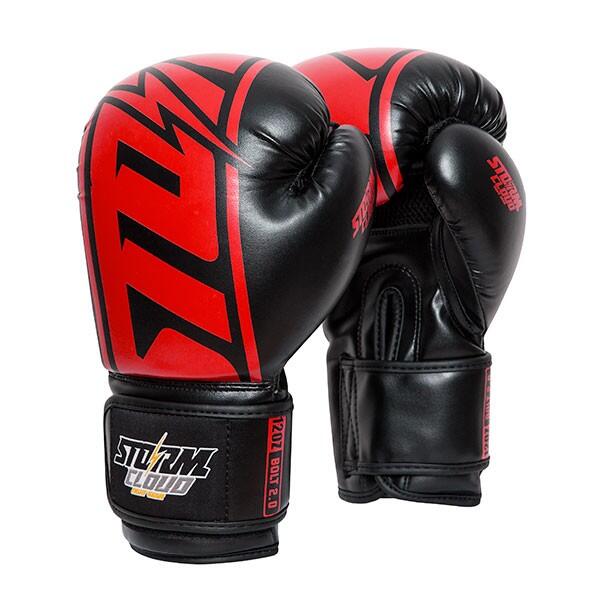 Rękawice bokserskie StormCloud Bolt 2 Czarne/Czerwone 14oz