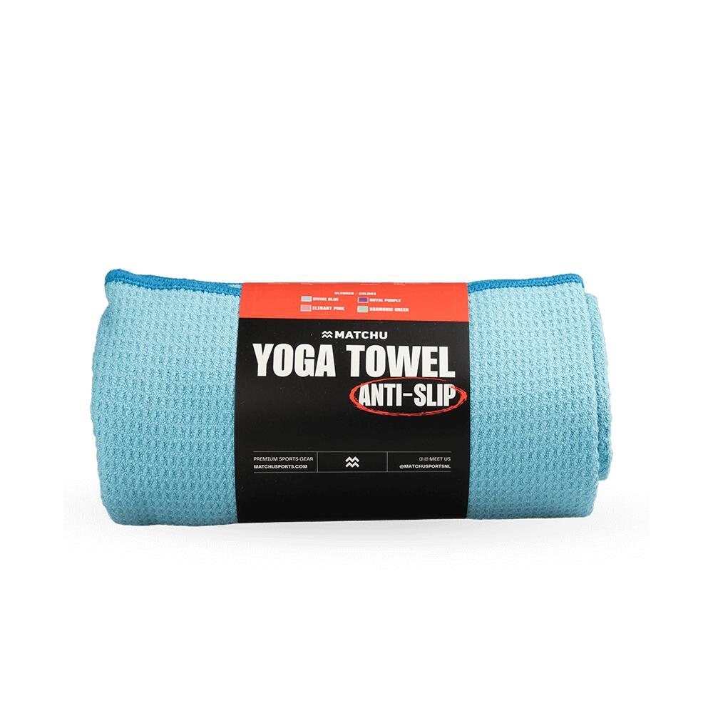 Ręcznik do jogi - Boski błękit - 80% poliestru i 20% poliamidu