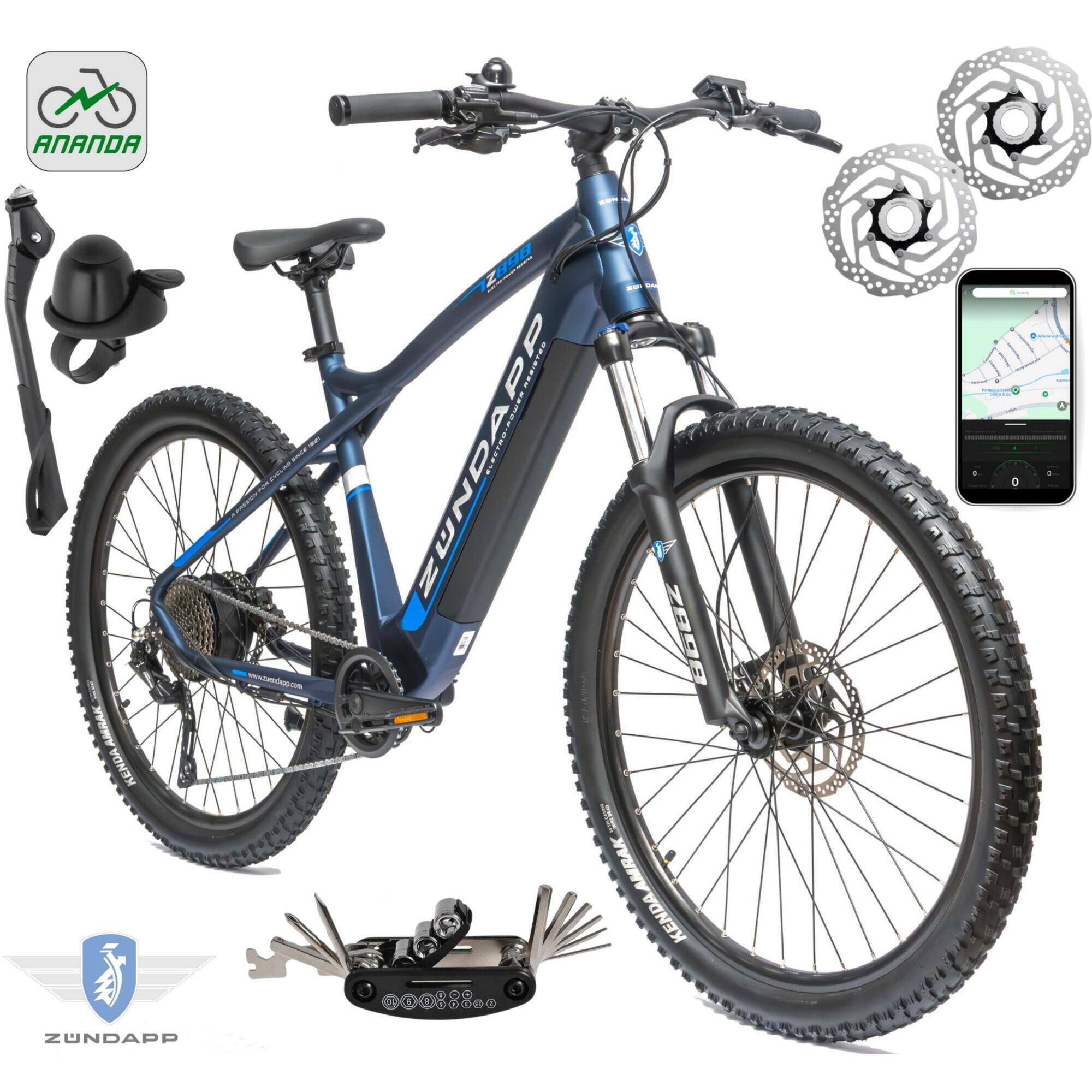 Rower Elektryczny Męski Damski Górski 27,5 MTB Deore LCD Aplikacja NFC 2025