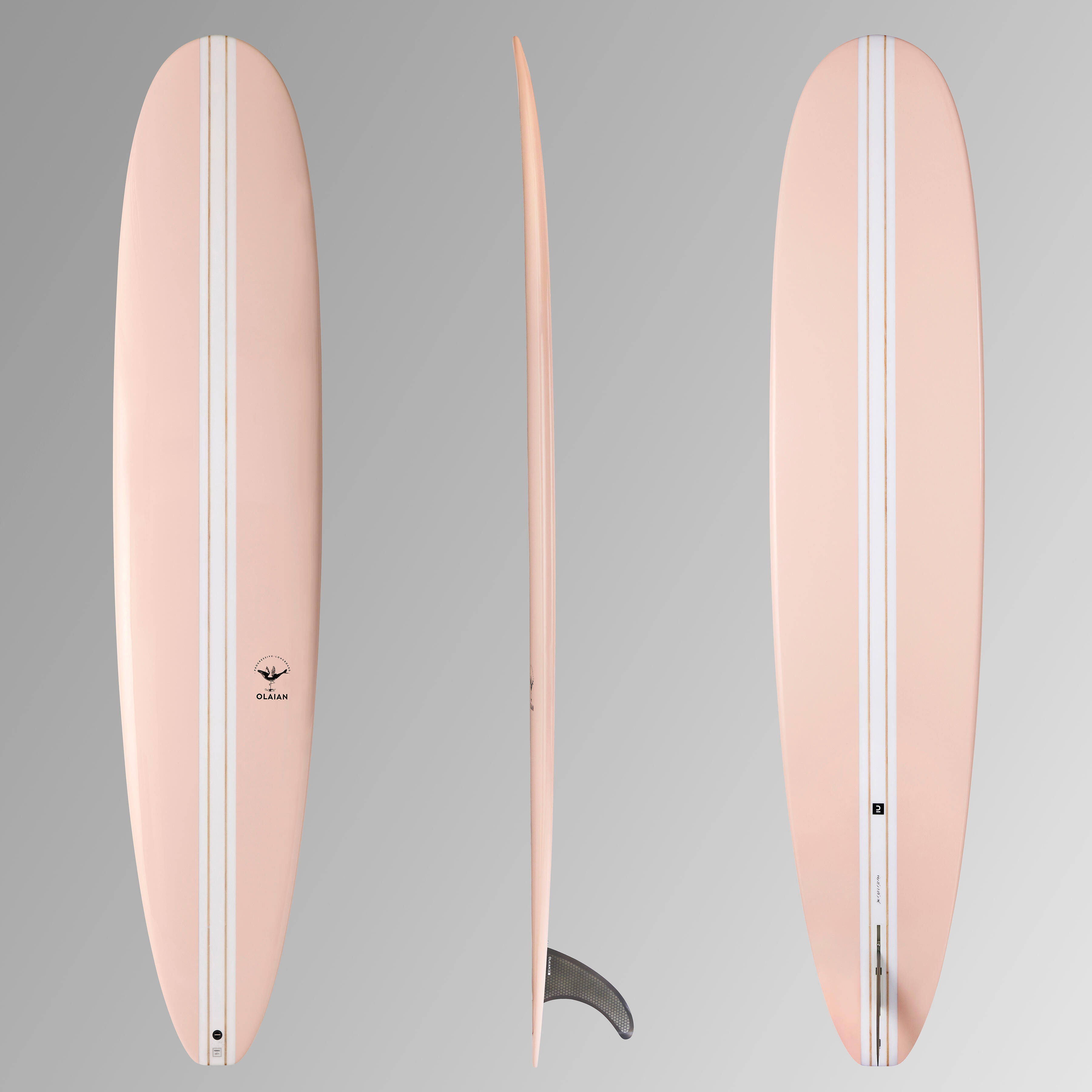 Deska surfingowa Olaian Longboard 900 9'4" 74 l z 1 statecznikiem 10"