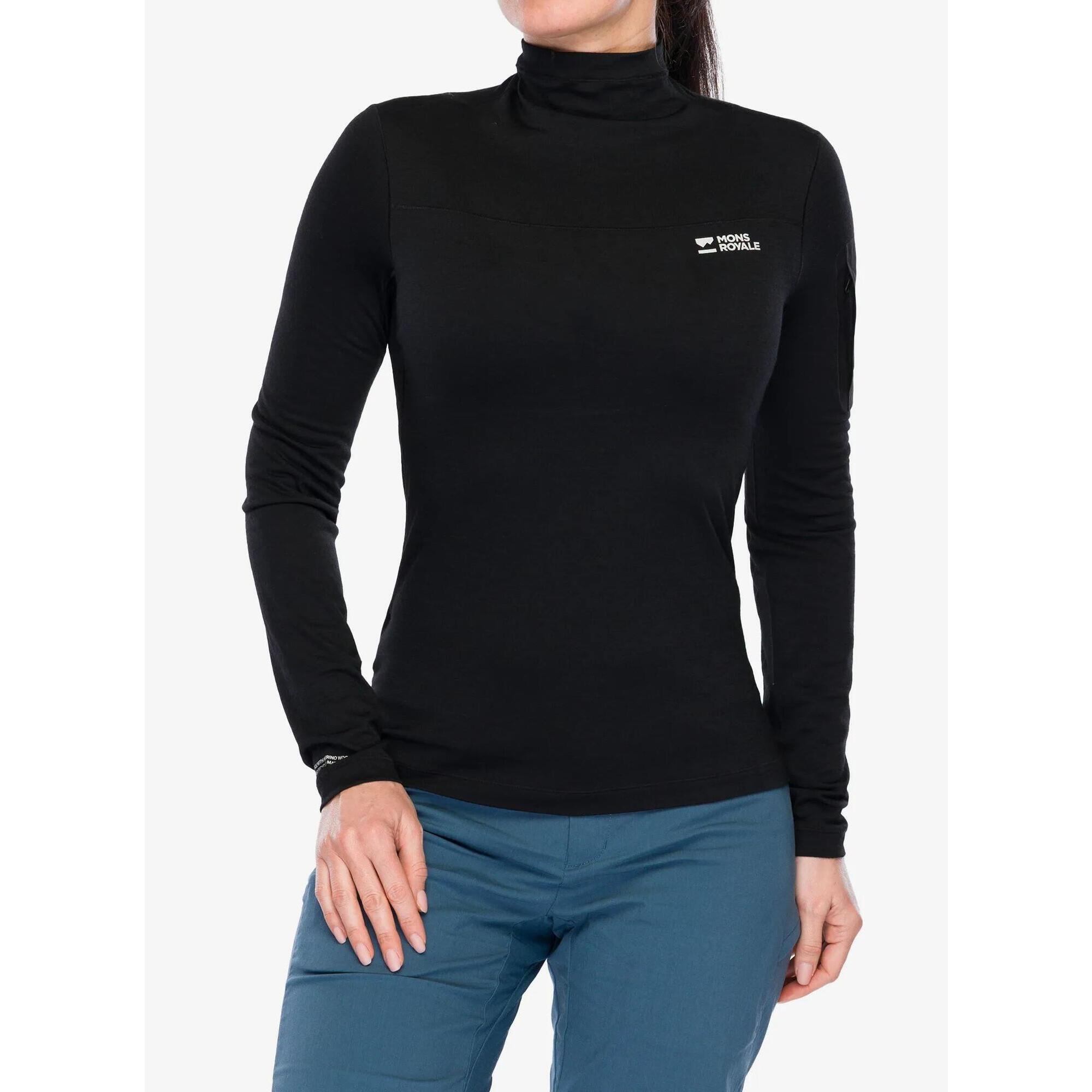 Longsleeve damski Mons Royale Diversion Merino Mock Neck Long Sleeve