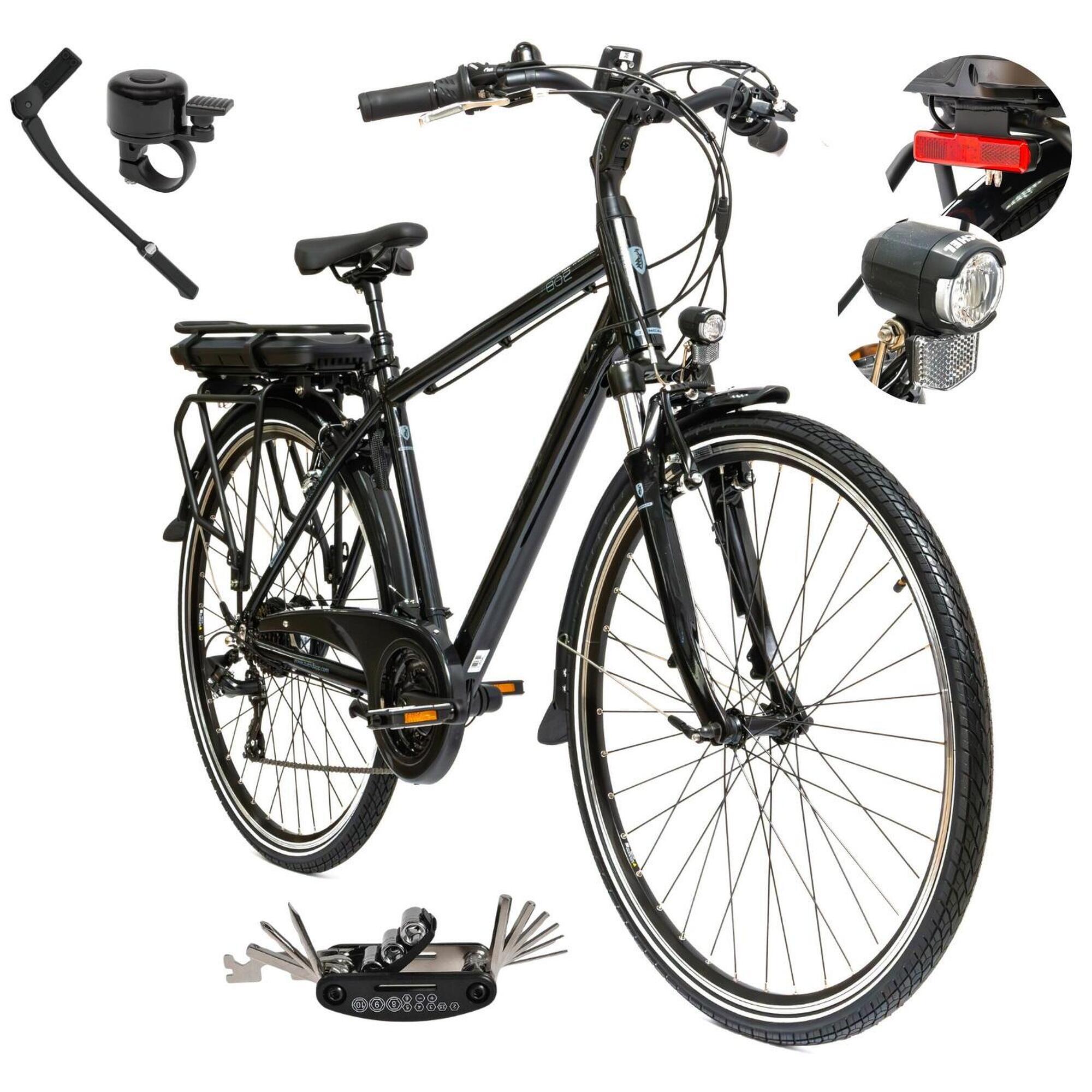 Rower Elektryczny Męski Trekkingowy 28" Shimano Aluminium Amory LCD 250 W