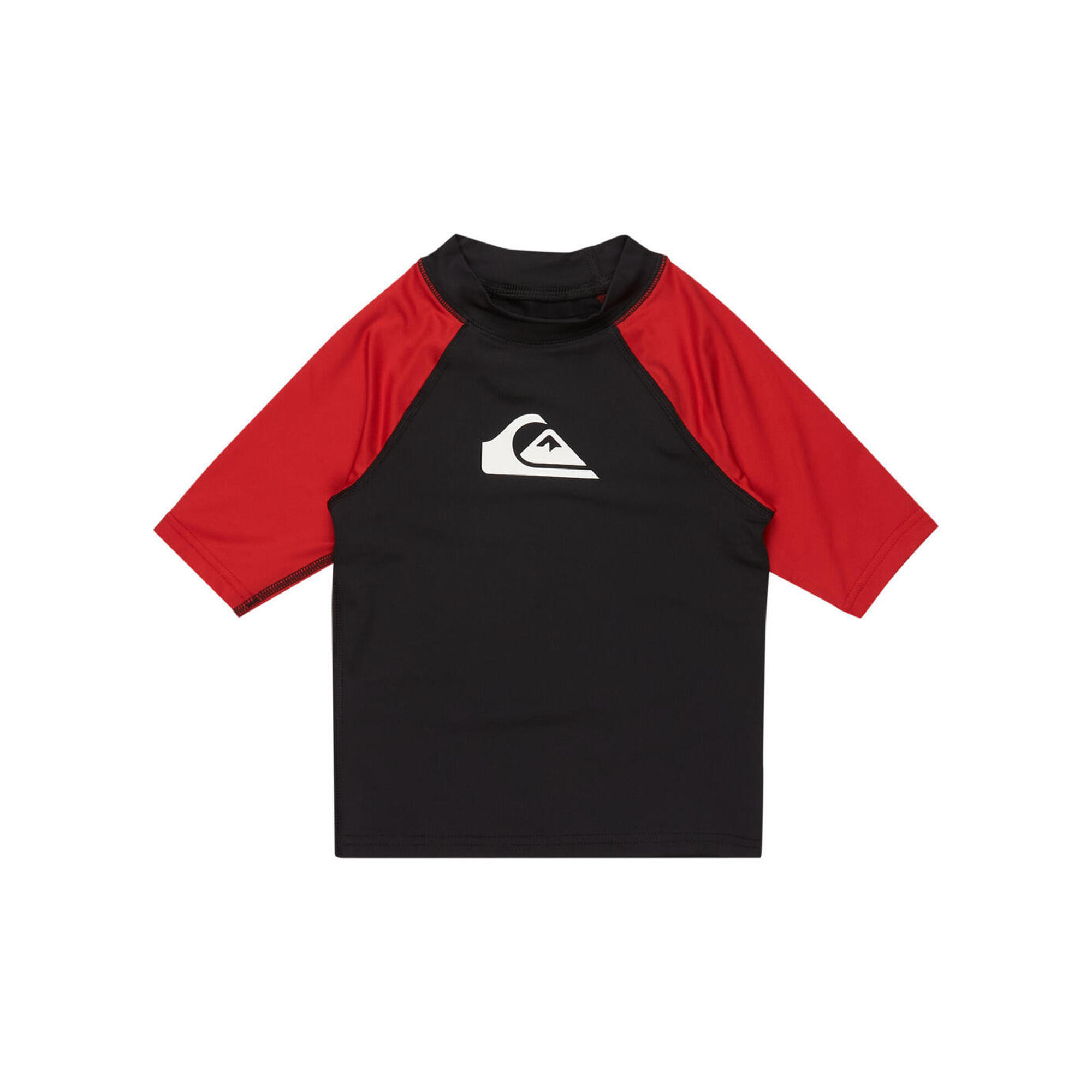 Koszulka surf UPF 50 z krótkim rękawem dla Chłopcy EVERYDAY Czerwony