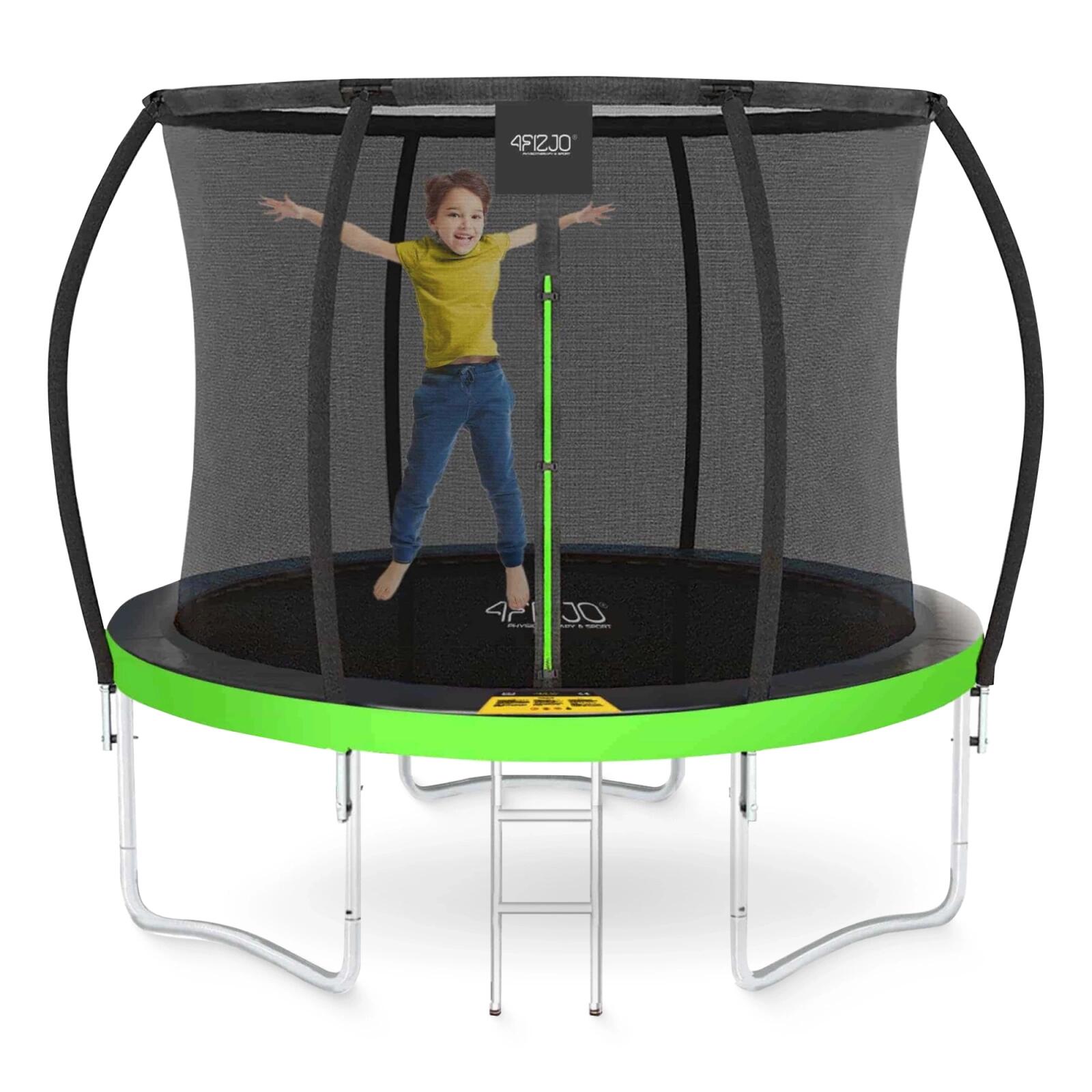 Trampolina ogrodowa dla dzieci 4FIZJO PRO z siatką ochronną 252cm 8FT