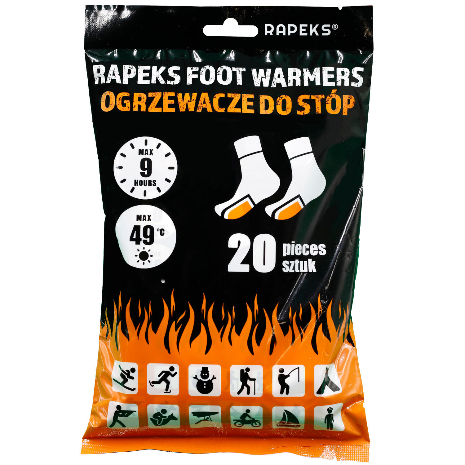 Ogrzewacze do stóp i nóg Rapeks Foot Warmers 20 sztuk