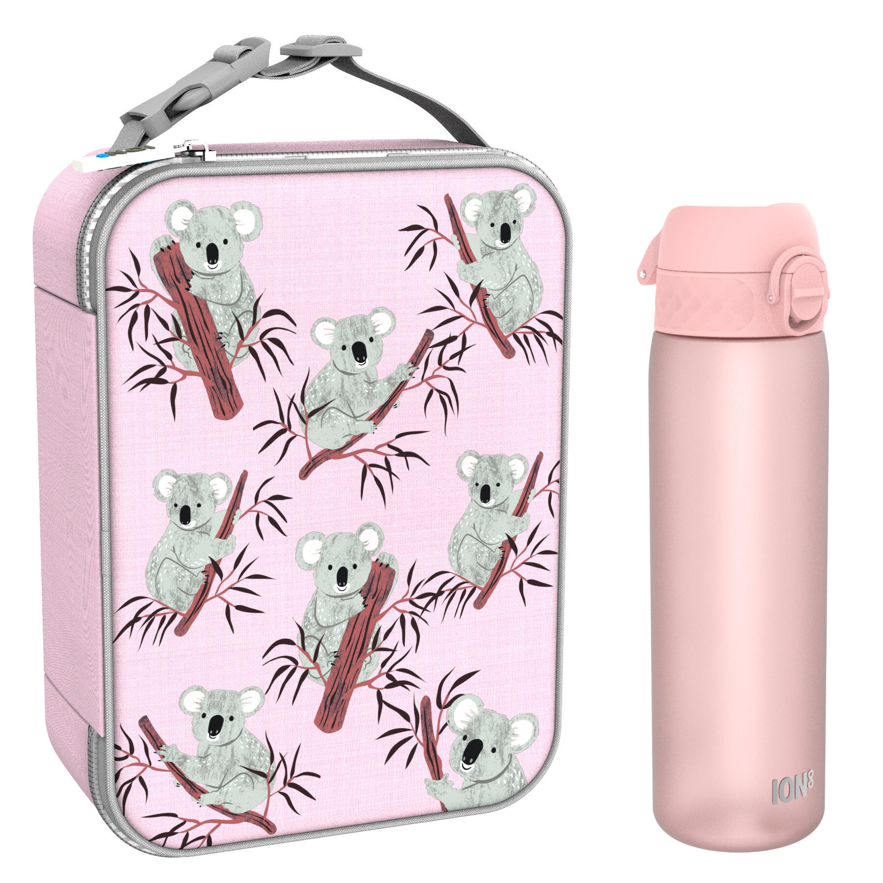 Szkolny zestaw śniadaniowy ION8 Koala. Lunchbag i bidon 500ml z RECYCLON