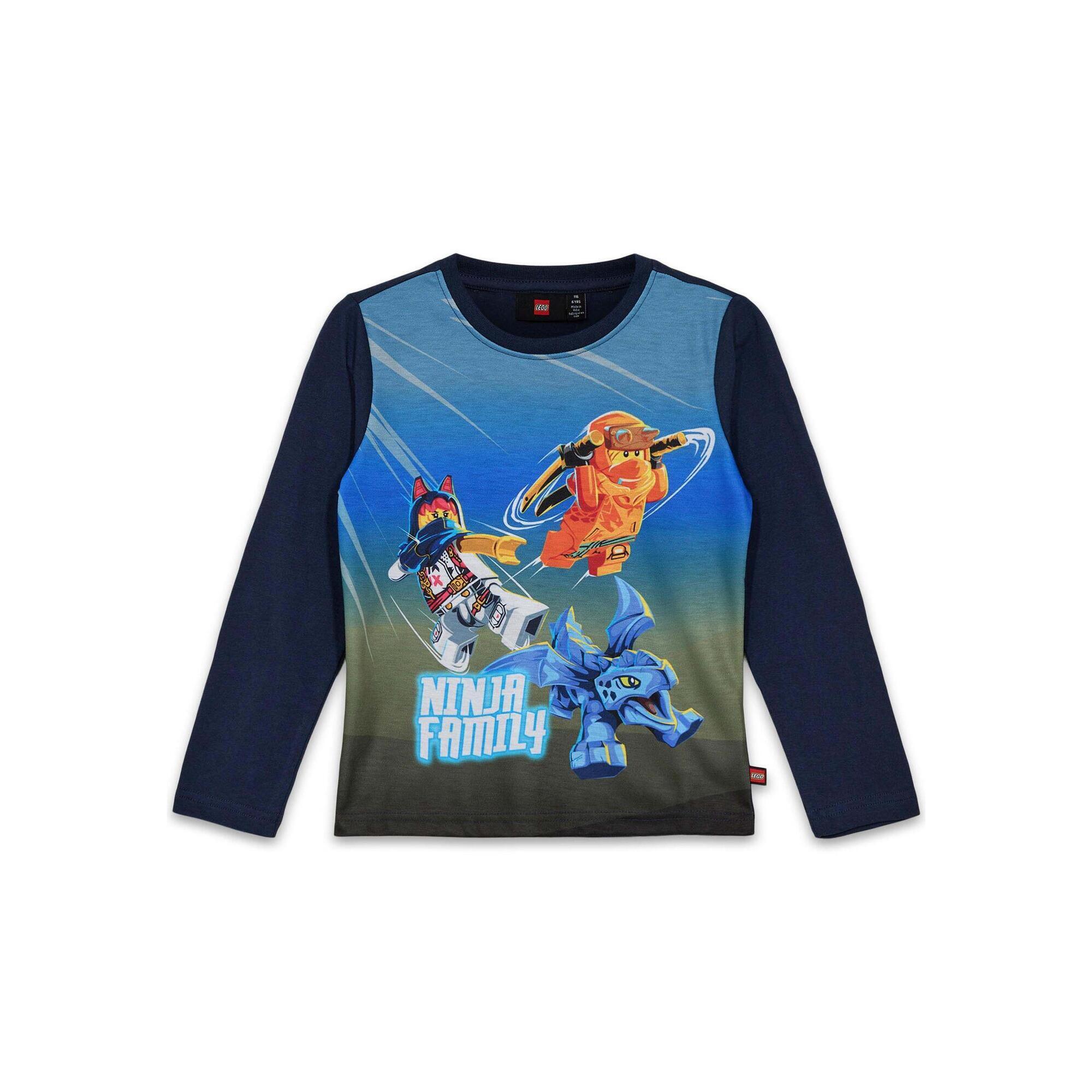 Koszulka z Długim Rekawem Dziecięca LEGO NINJAGO Tano 618 Granatowa