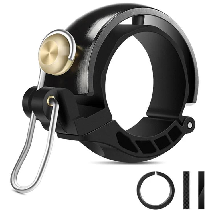 Mini dzwonek rowerowy, obudowa miedziana - Czarny