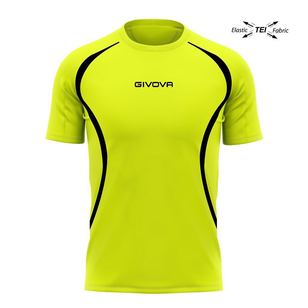 Givova Running koszulka unisex fluo żółto-czarna L