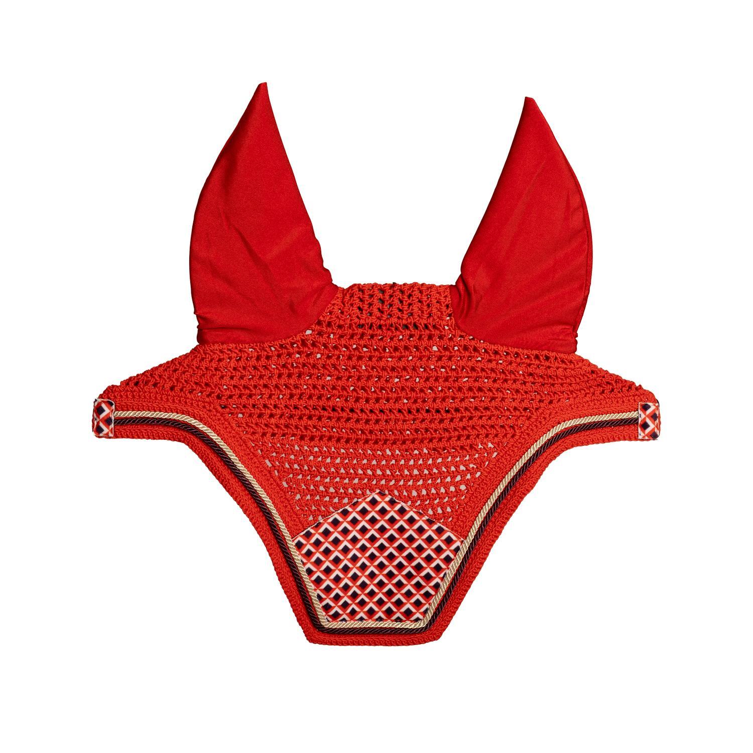 Krótka czapka dla konia z weluru z nadrukami Kentucky Horsewear Wellington