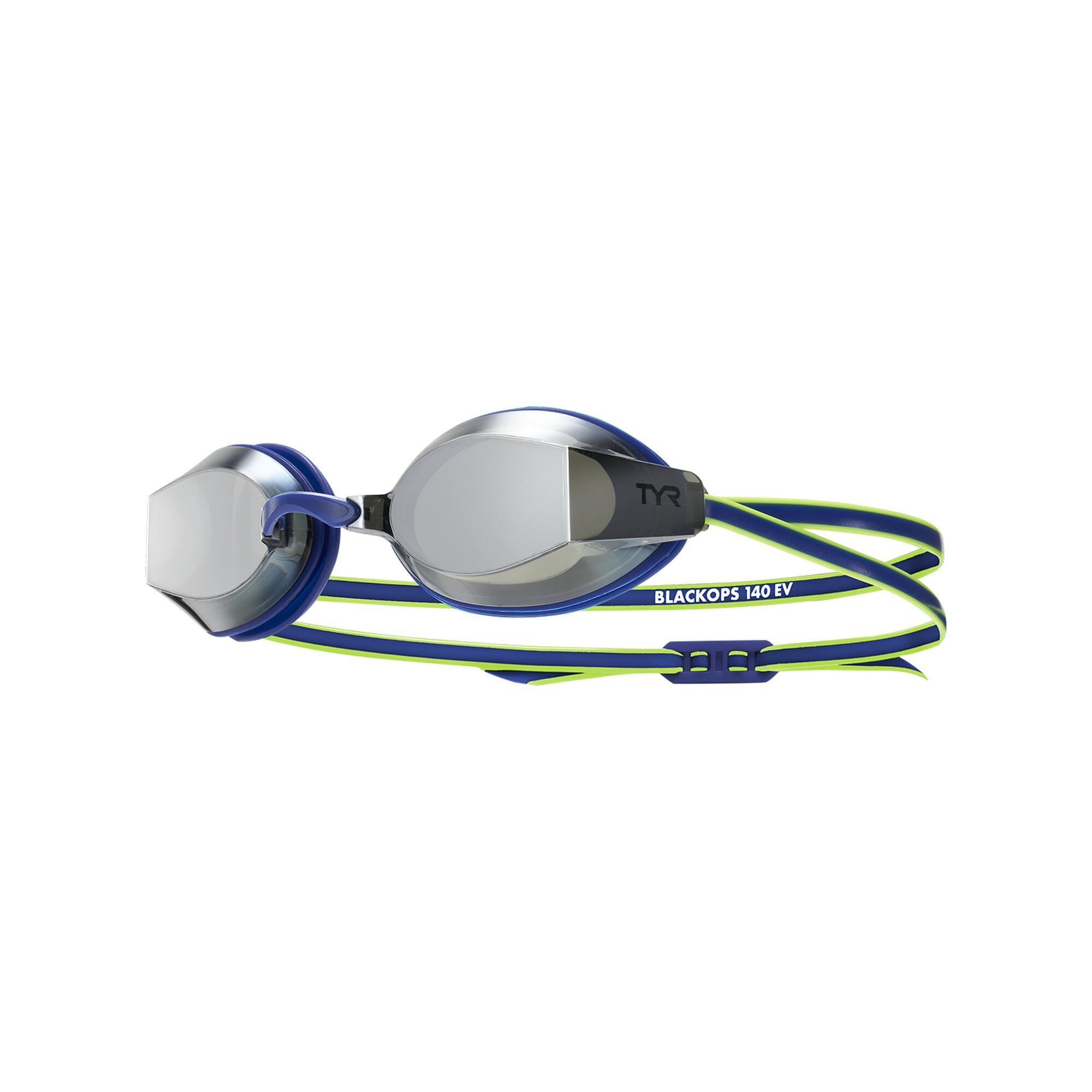 TYR Adults Black Ops 140 EV Mirrored Racing Goggles – Performance & Confort