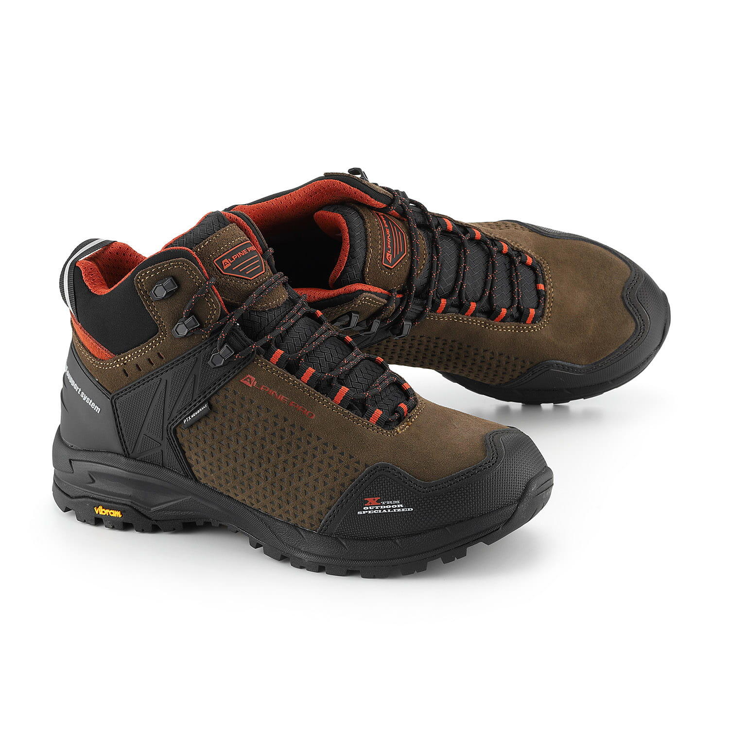 Buty trekkingowe skórzane unisex Alpine Pro Angoon Vibram