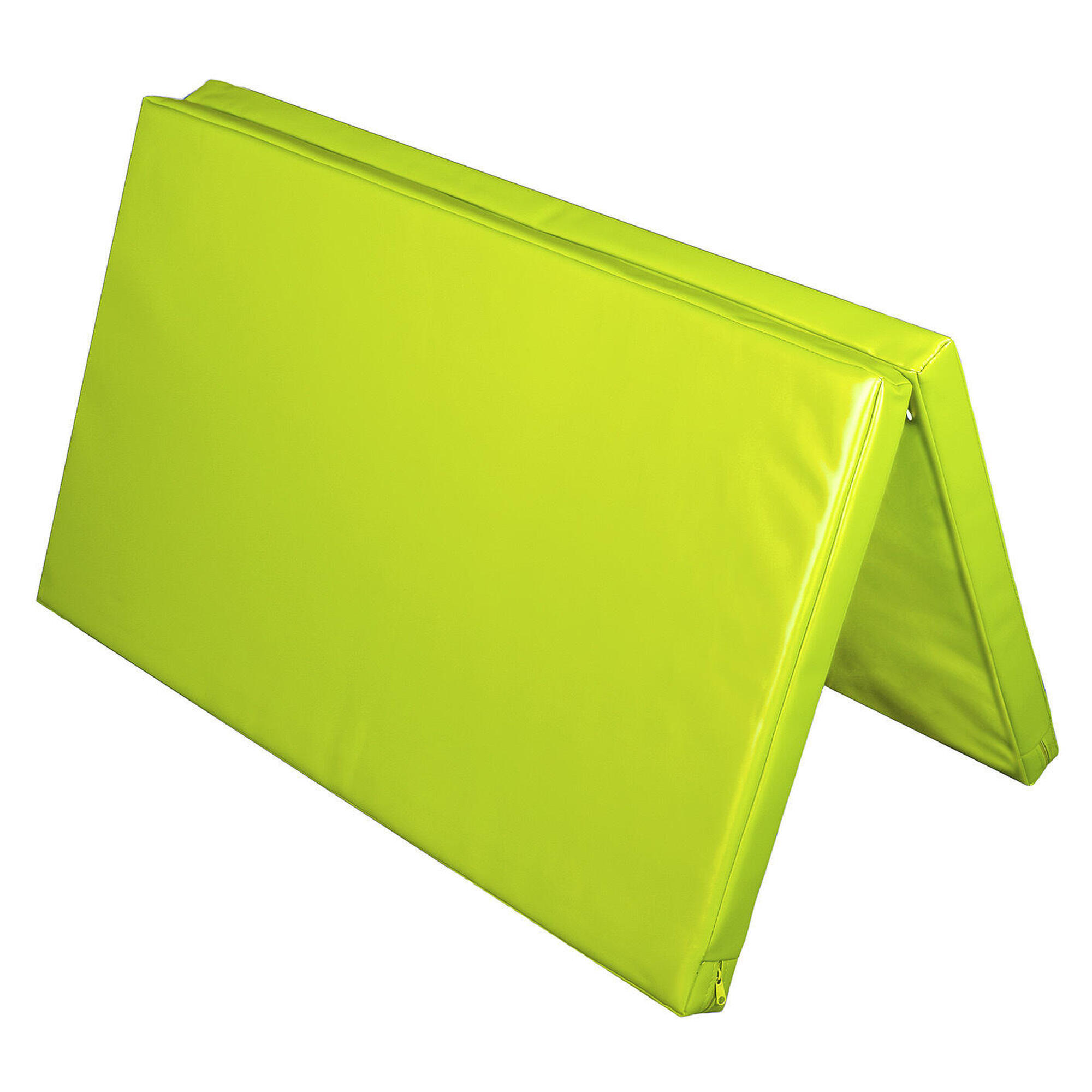 Materac dwuczęściowy z rzepami UNDERFIT 130 x 120 x 6 cm twardy seledynowy