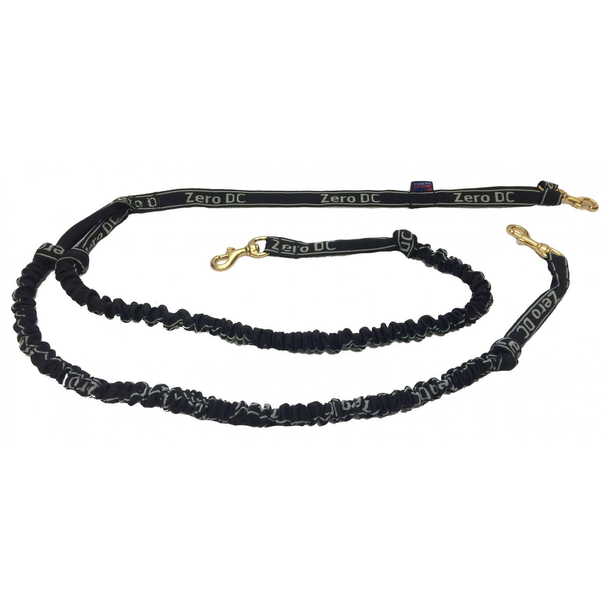 Smycz dla dwóch psów ZeroDC, powyżej 10 kg, czarna