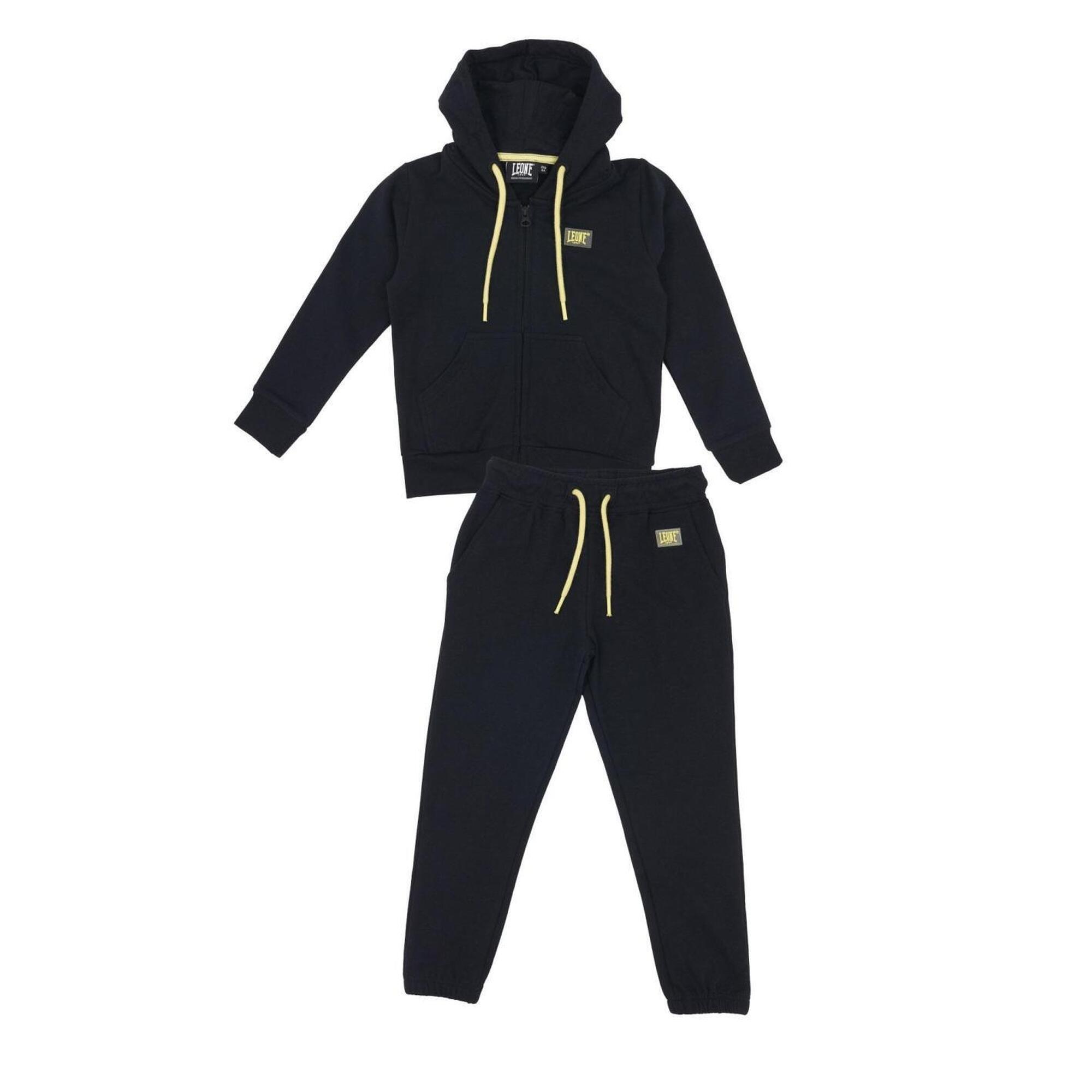 Podstawowy dres dziewczęcy z kapturem i zamkiem błyskawicznym na całej długości