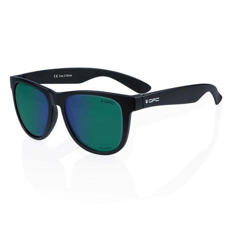 Okulary przeciwsłoneczne unisex OPC LIFESTYLE IBIZA Matt Black Green Revo + etu